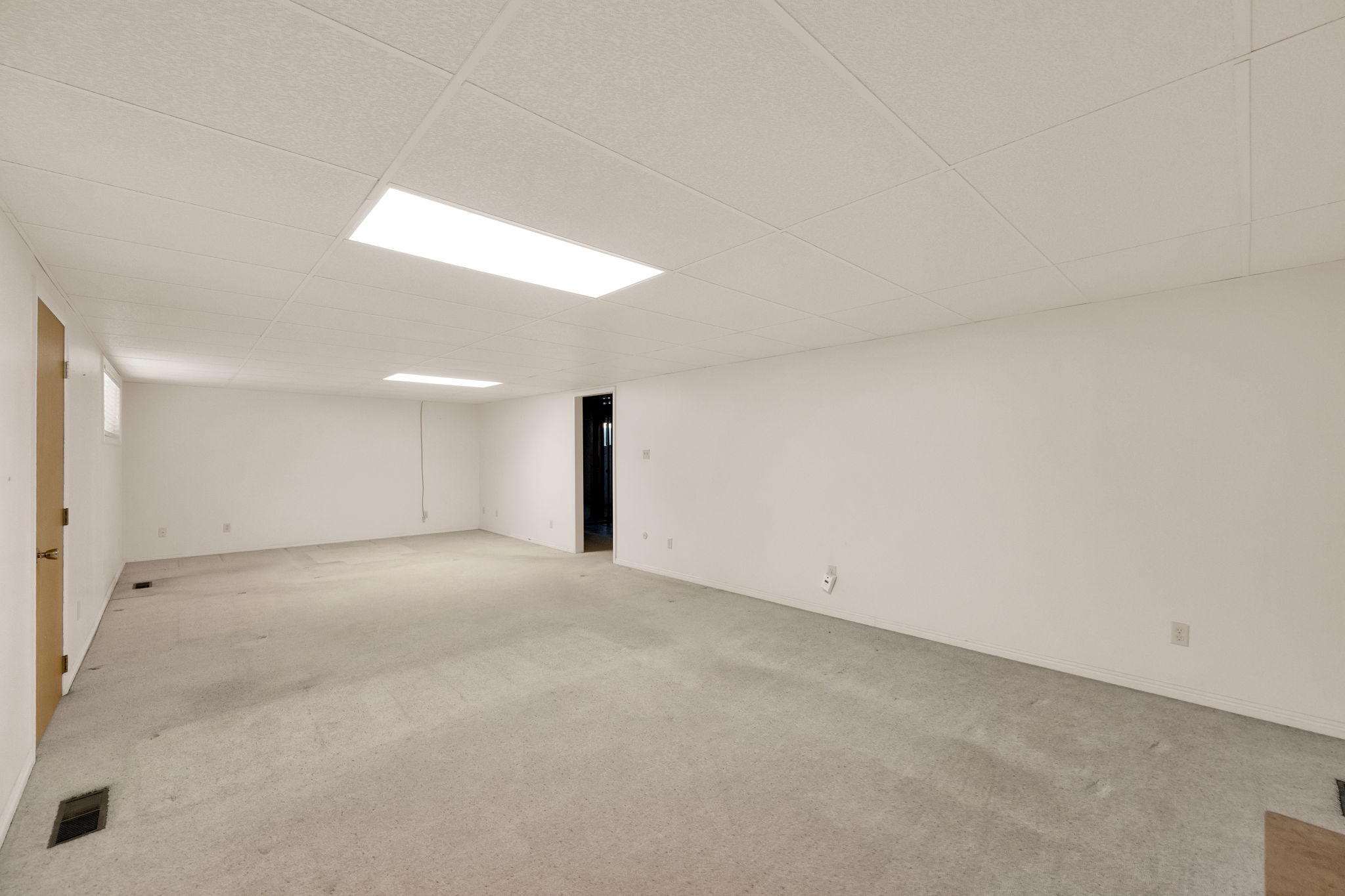 Spacious lower-level room