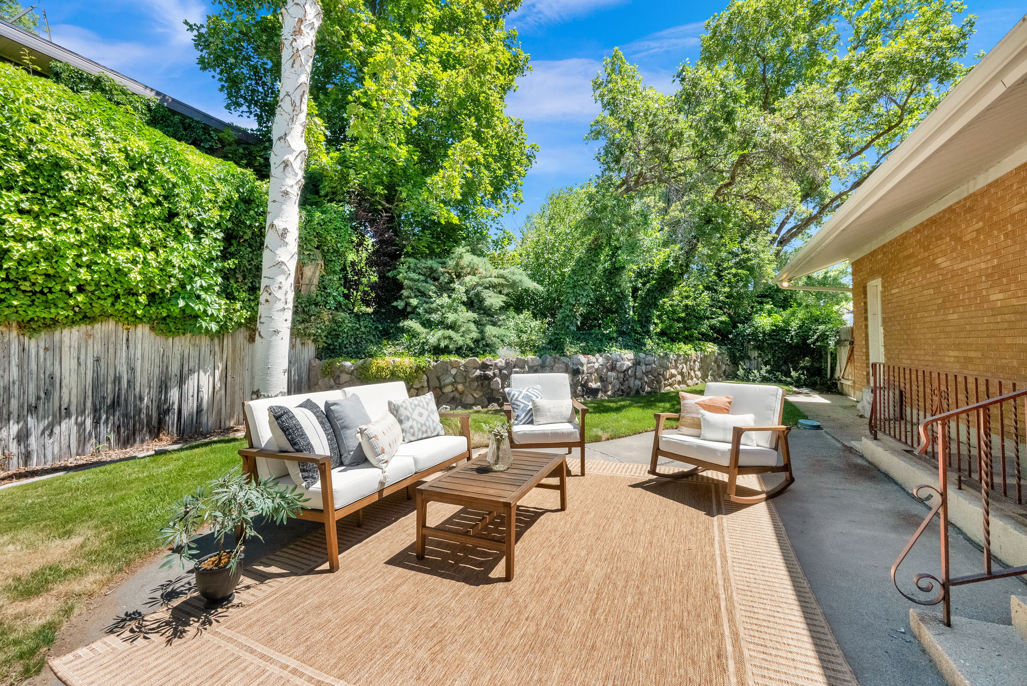 Expansive outdoor patio