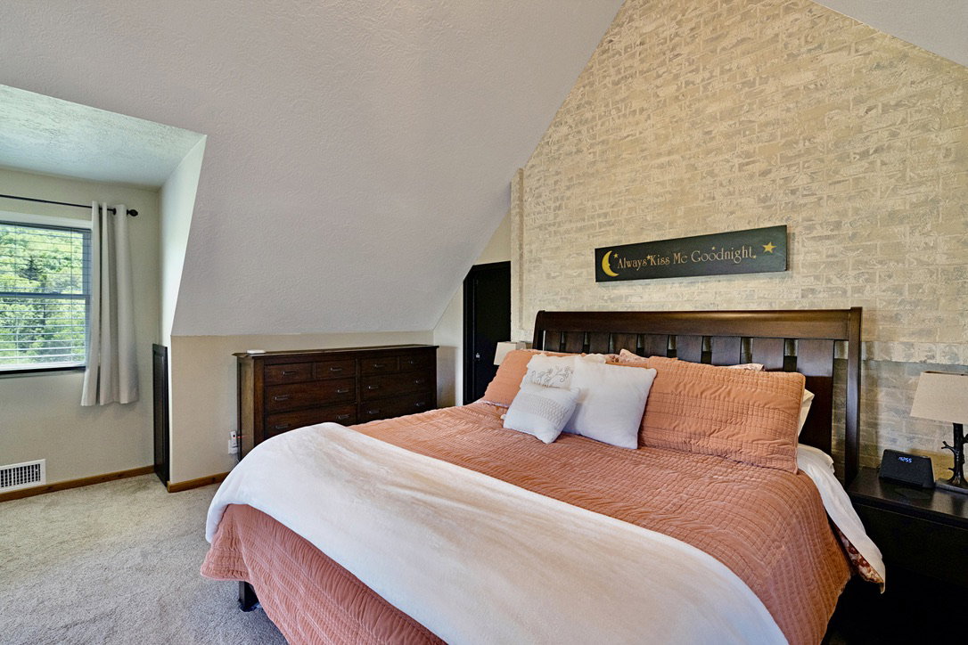 East Side Suite. Bedroom connects to main home if desired with interior door.