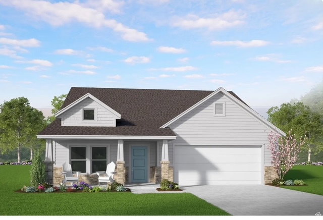Light-toned siding exterior with a dark shingle roof