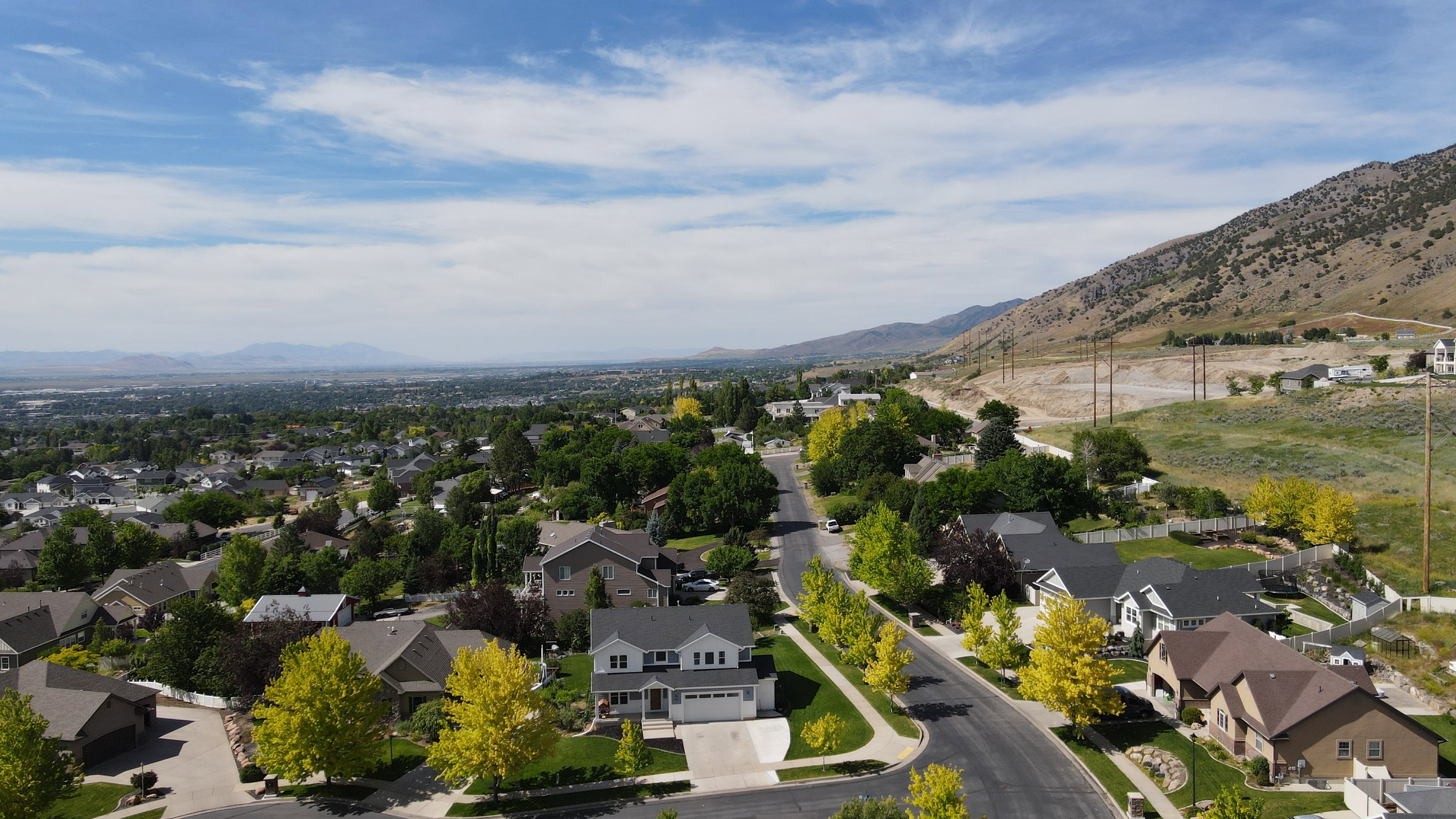 Residential neighborhood with established streets and mature landscaping