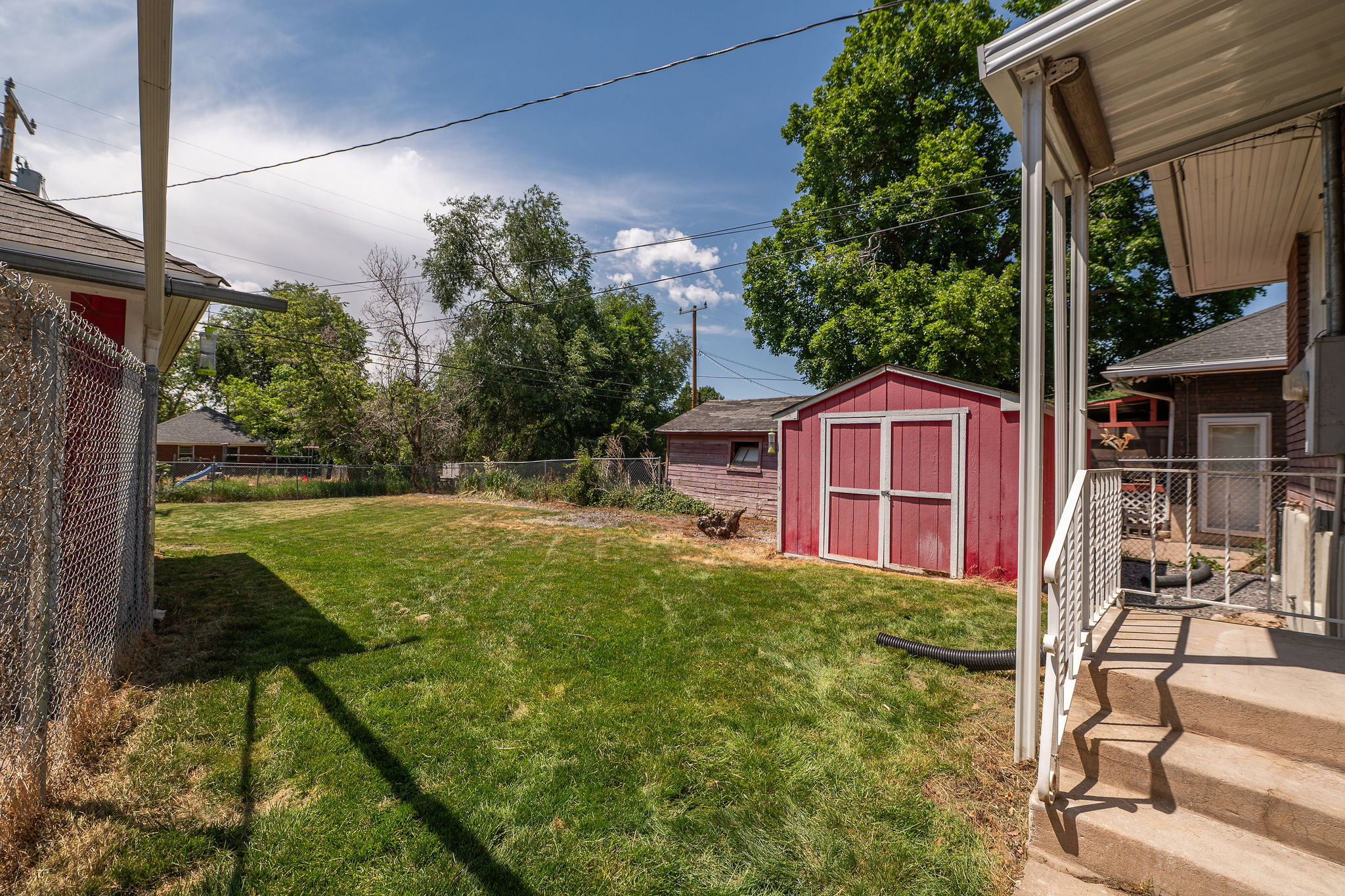 backyard with shed