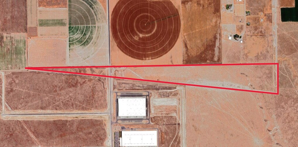 Aerial Property Boundary. Illustrating the defined perimeter of the property