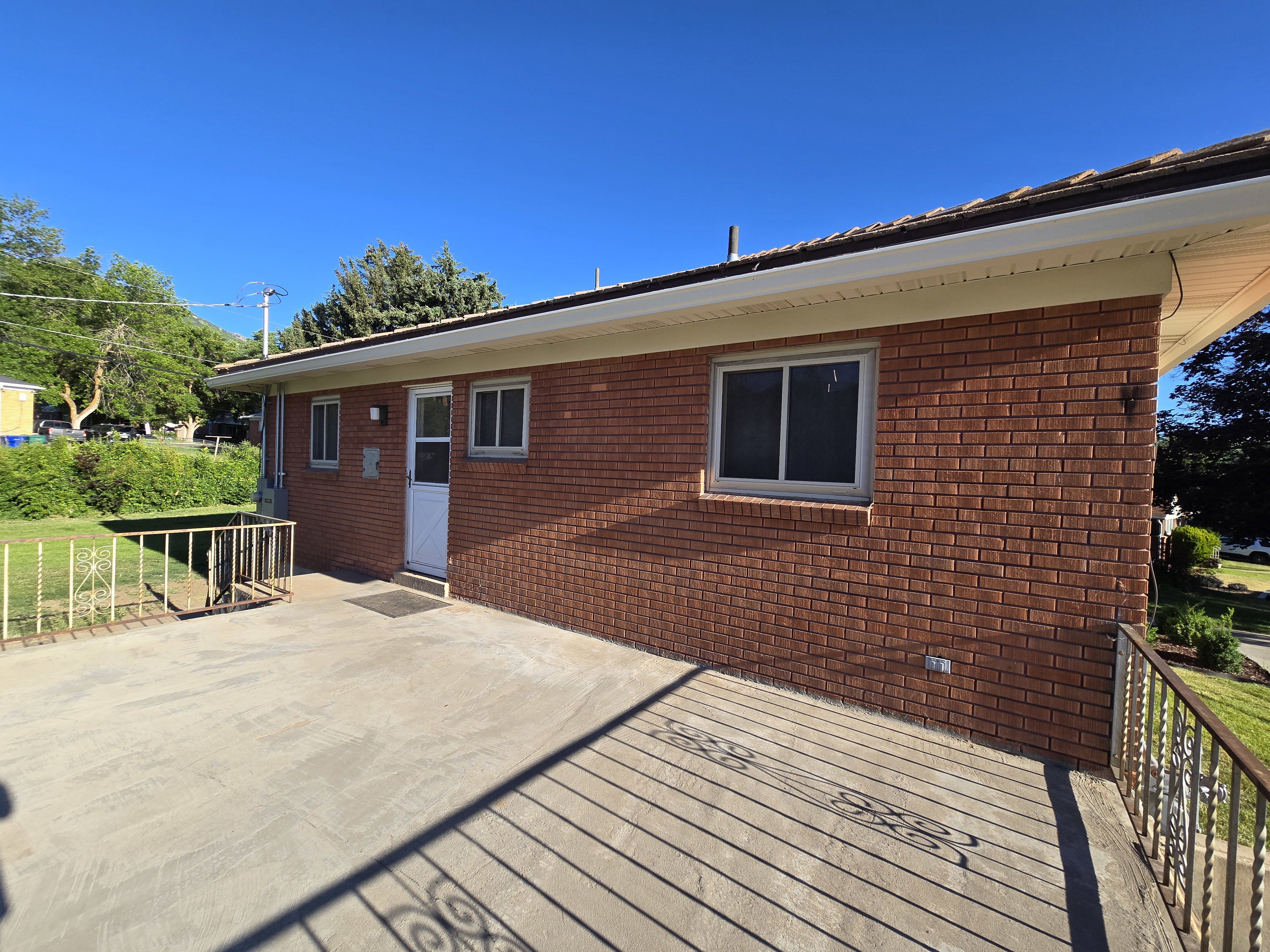 Patio over the garage