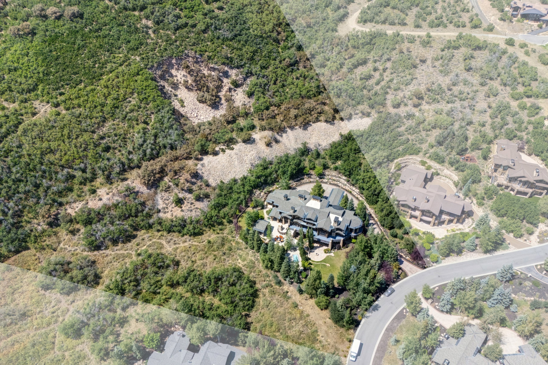 Expansive estate set amidst natural wooded terrain