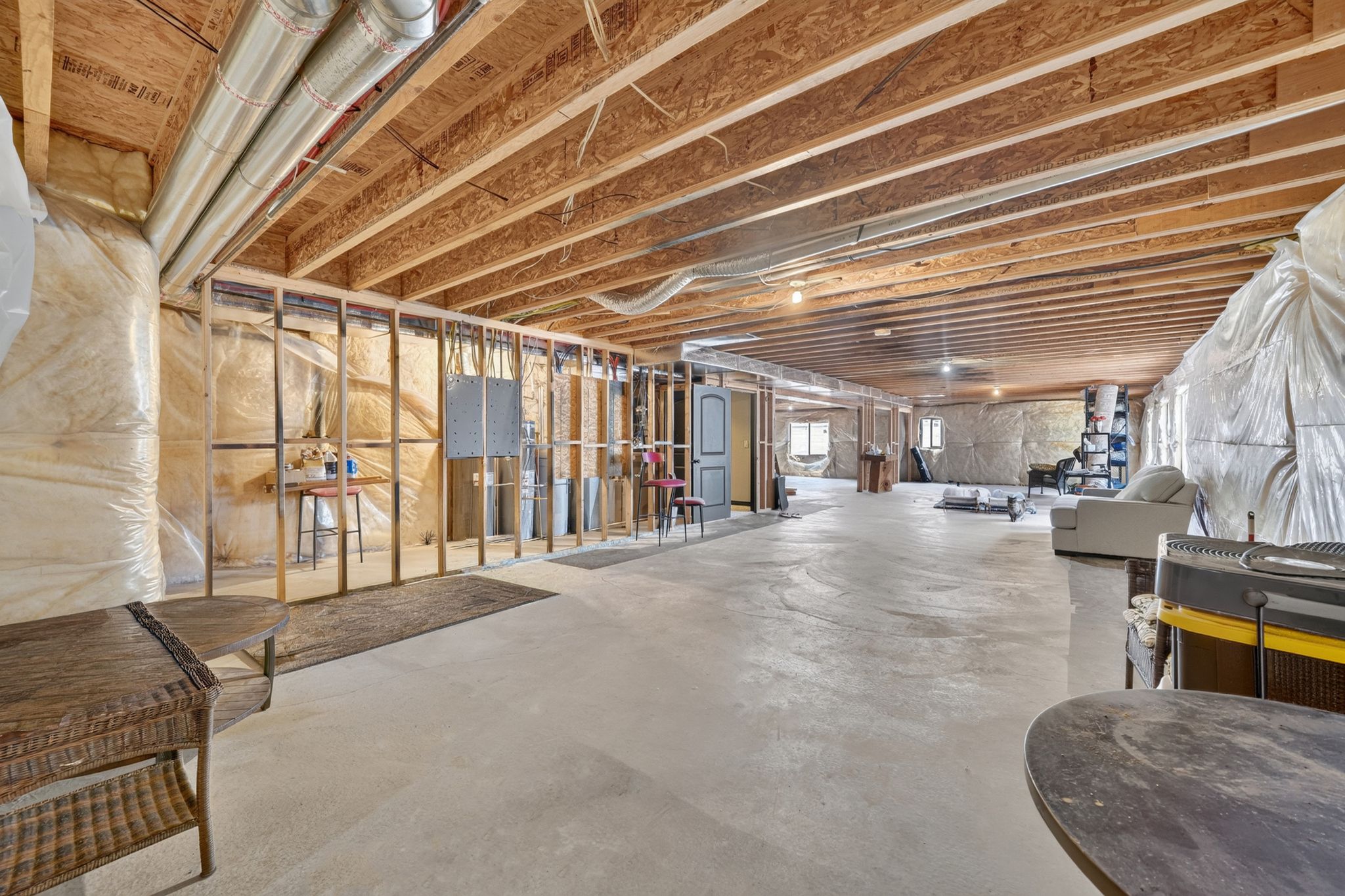 Spacious unfinished basement offering significant expansion potential