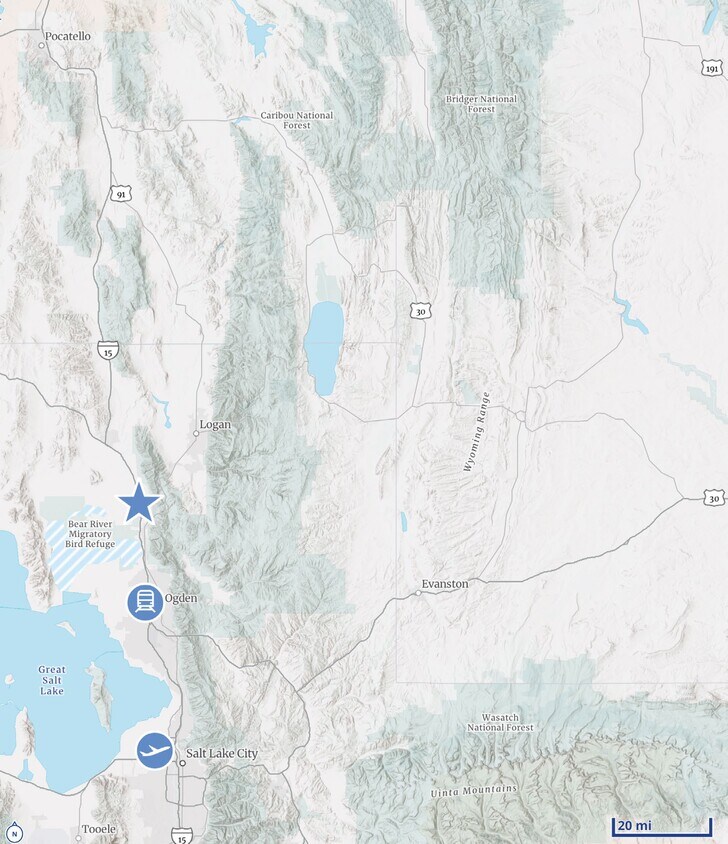 Location Map. Indicating the property's geographic coordinates relative to regional landmarks
