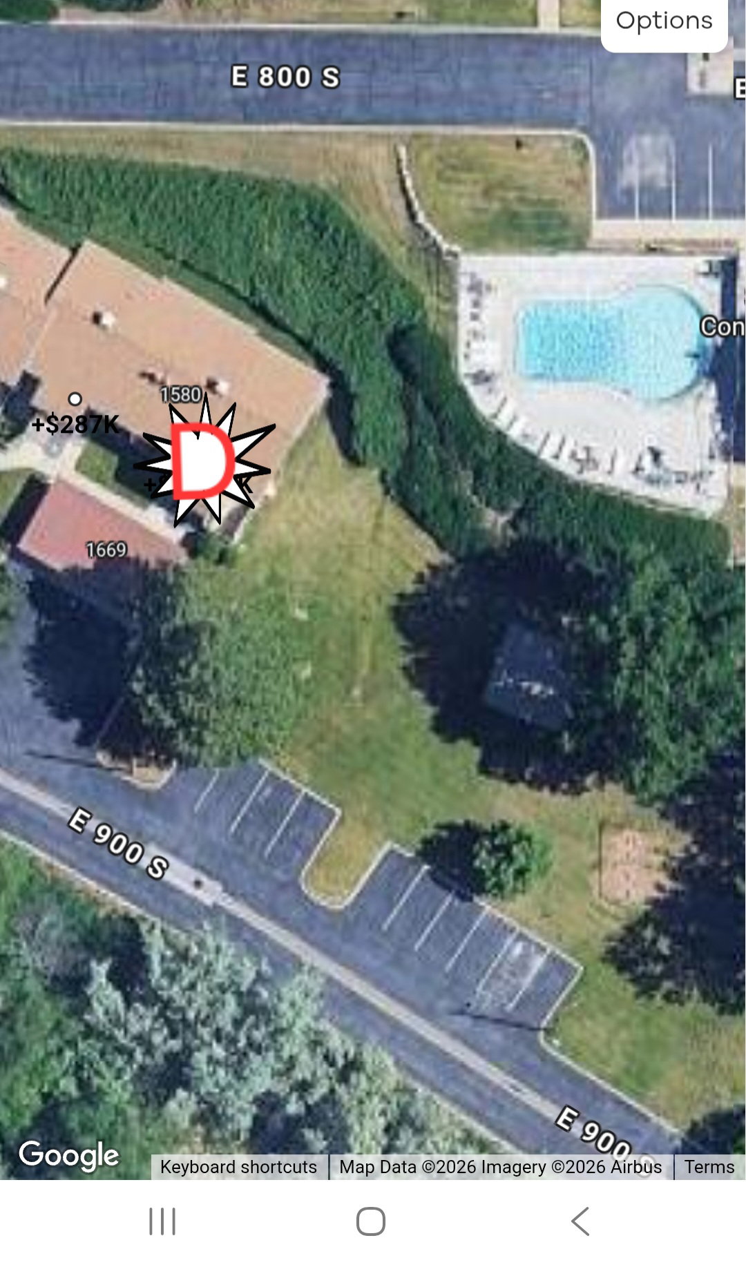 Aerial Map. Identifying property location and surrounding features