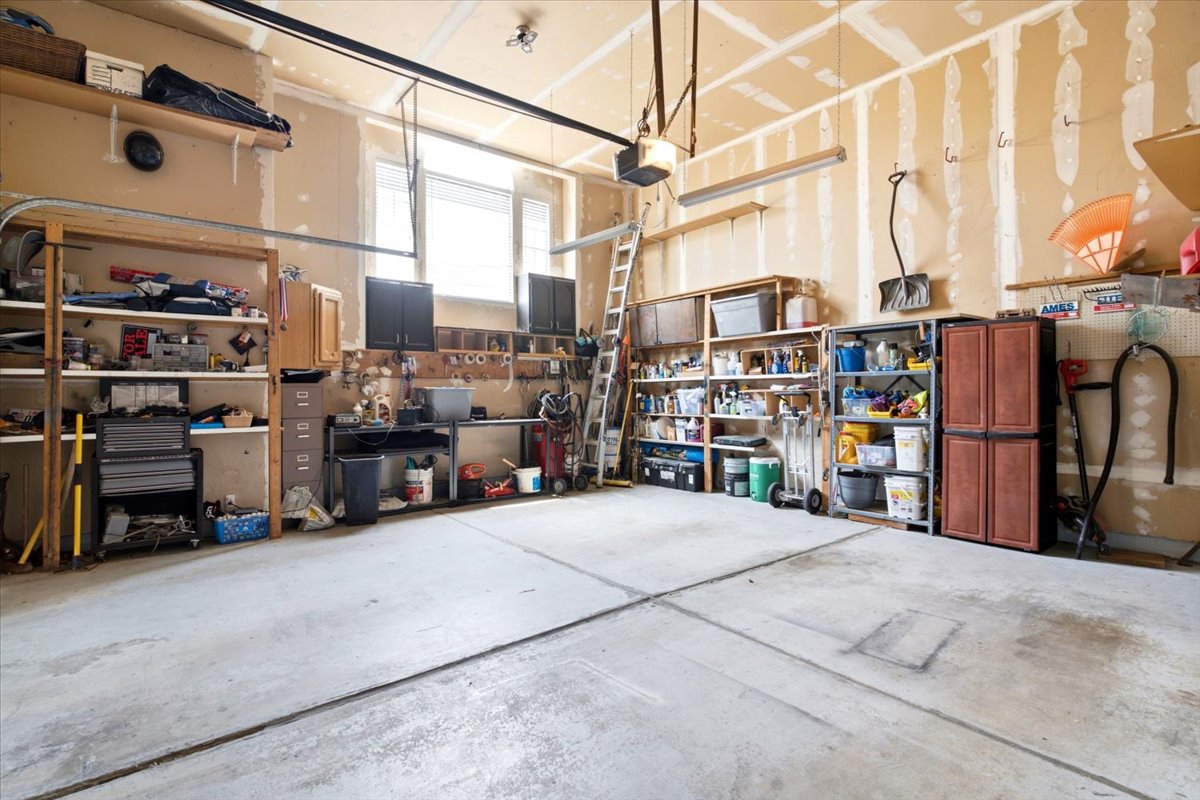 Oversized garage with so much storage