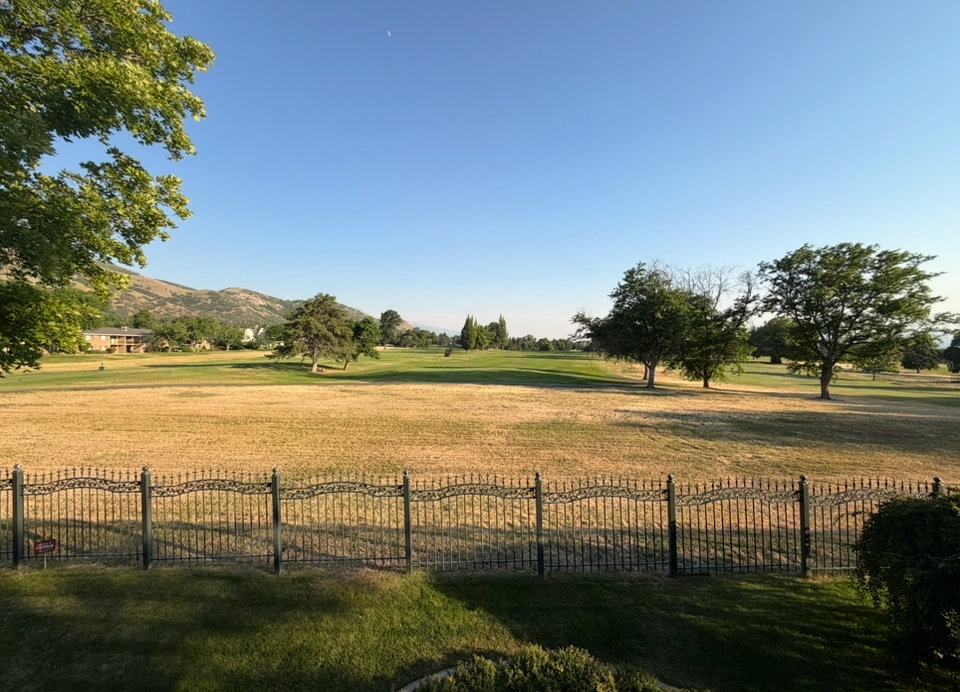 View off back of home to Bonneville Golf Course 14th green!