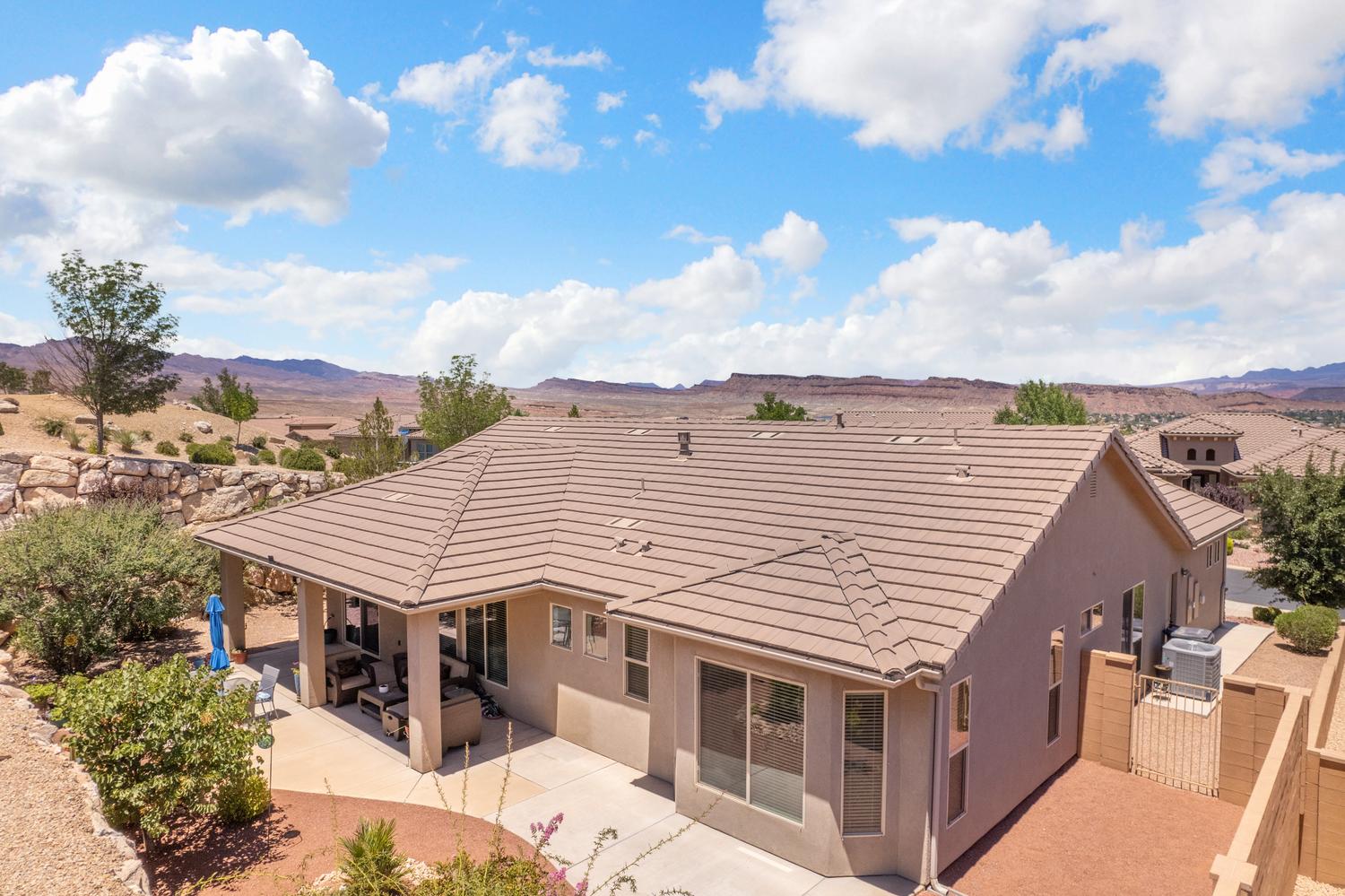 Terracotta tile roof and stucco exterior