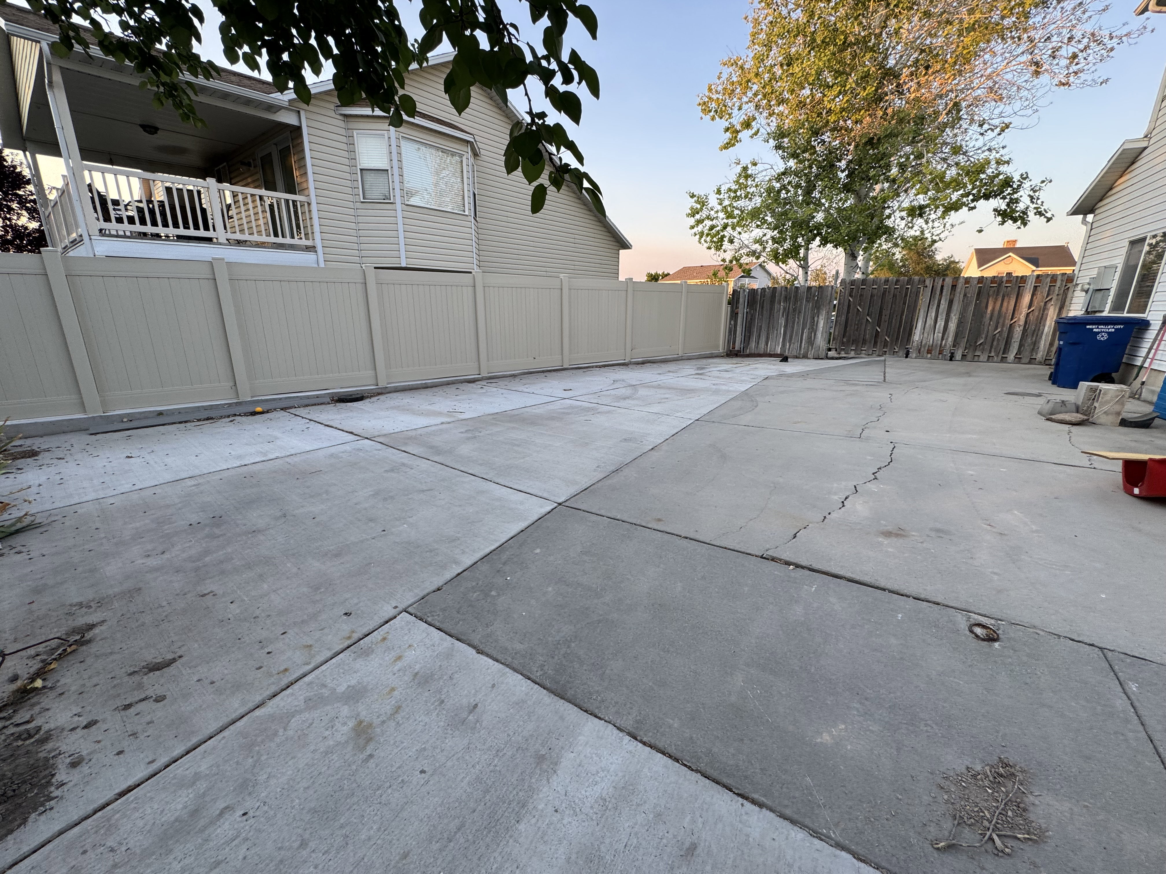 Expansive concrete patio area. 40 feet long. Great for RV parking