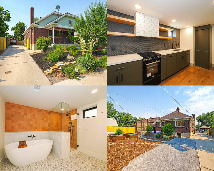 Property Listing. Presenting exterior and interior images of the property, including the kitchen and bathroom areas