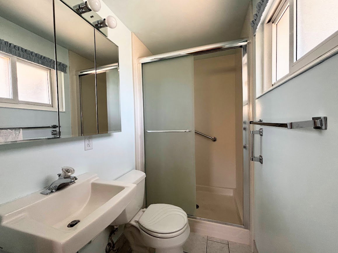 3/4 bath with large shower off the primary bedroom