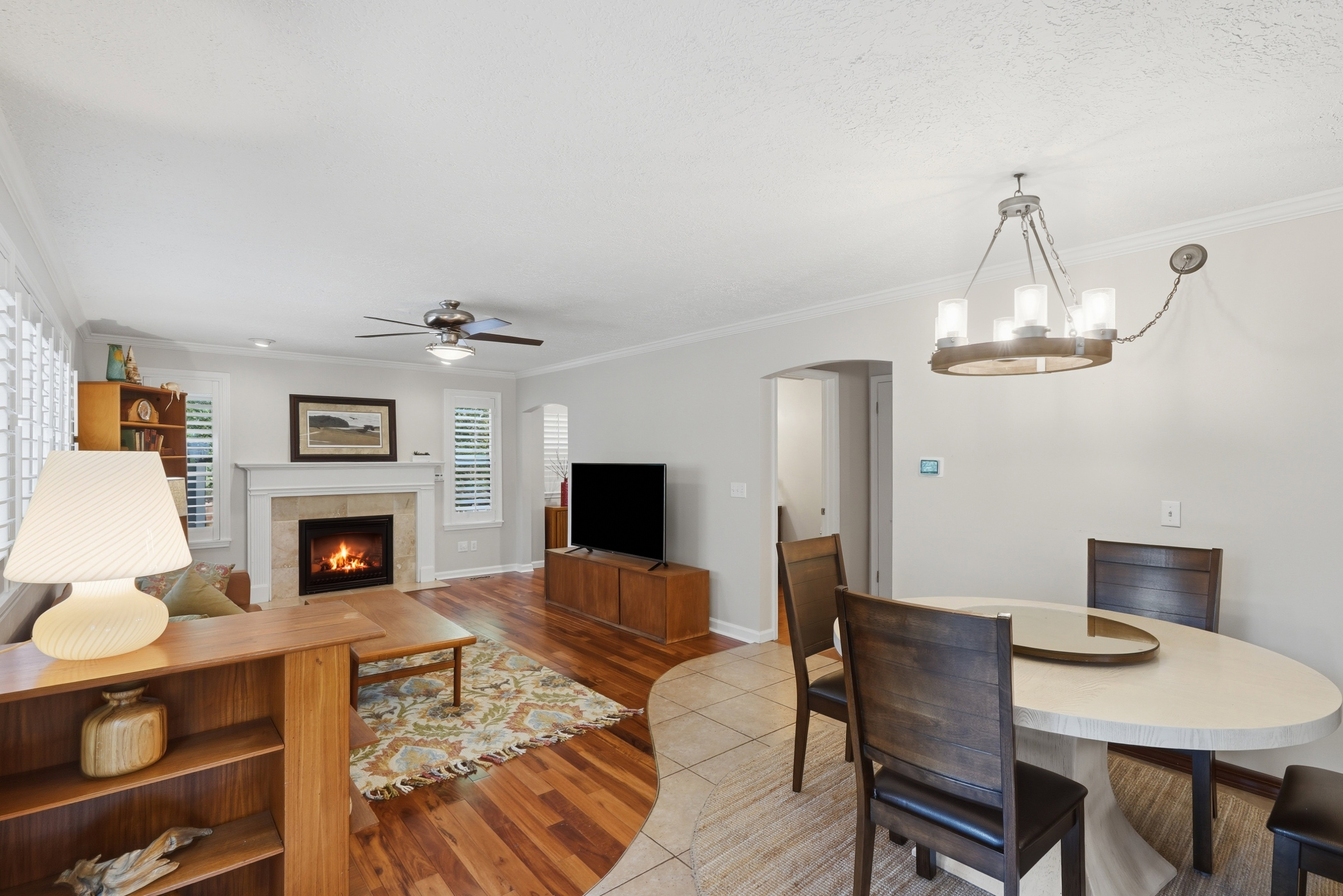 Dining Area and Family Room viewed from Kitchen