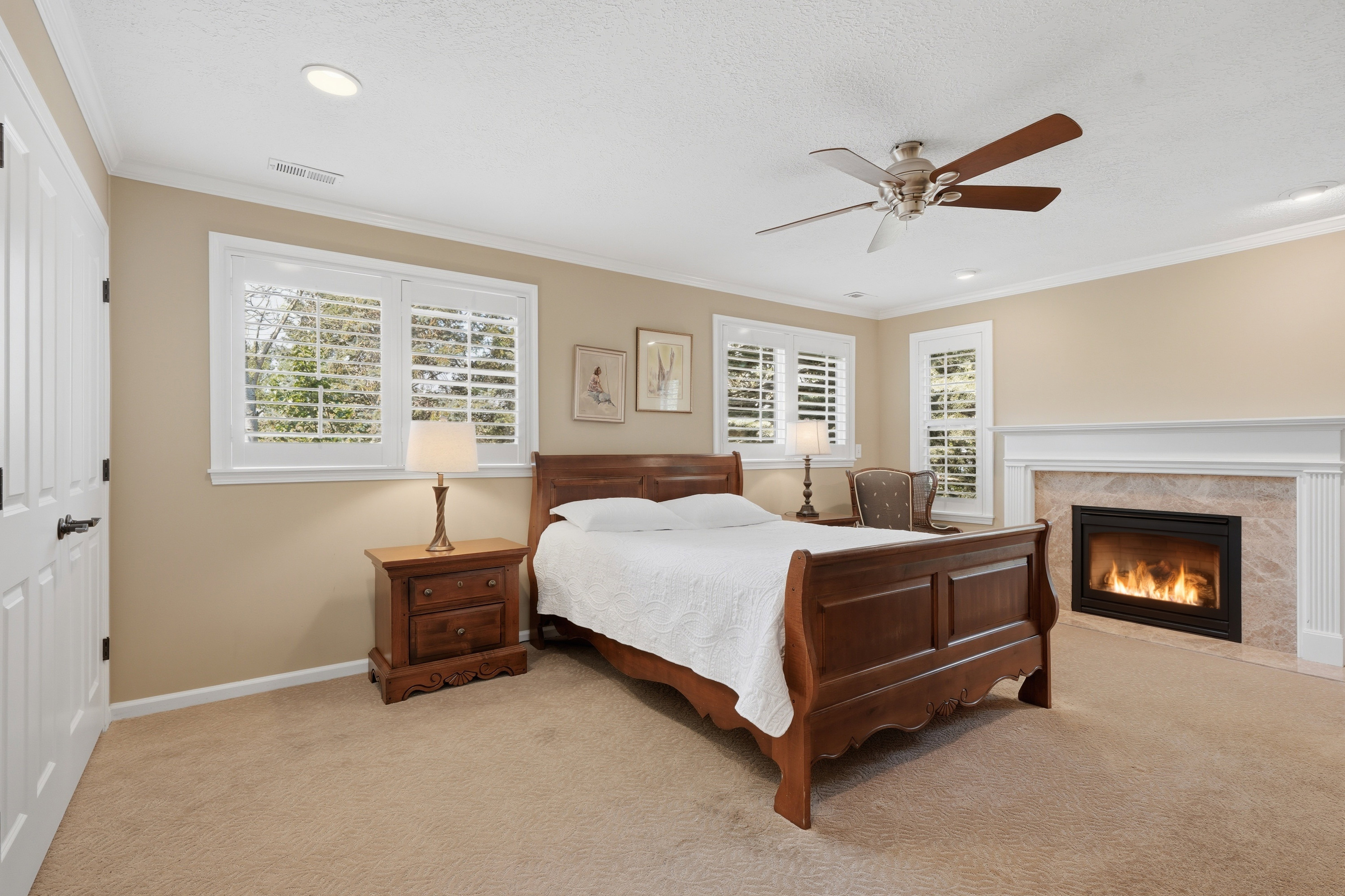 Master Bedroom with Fireplace