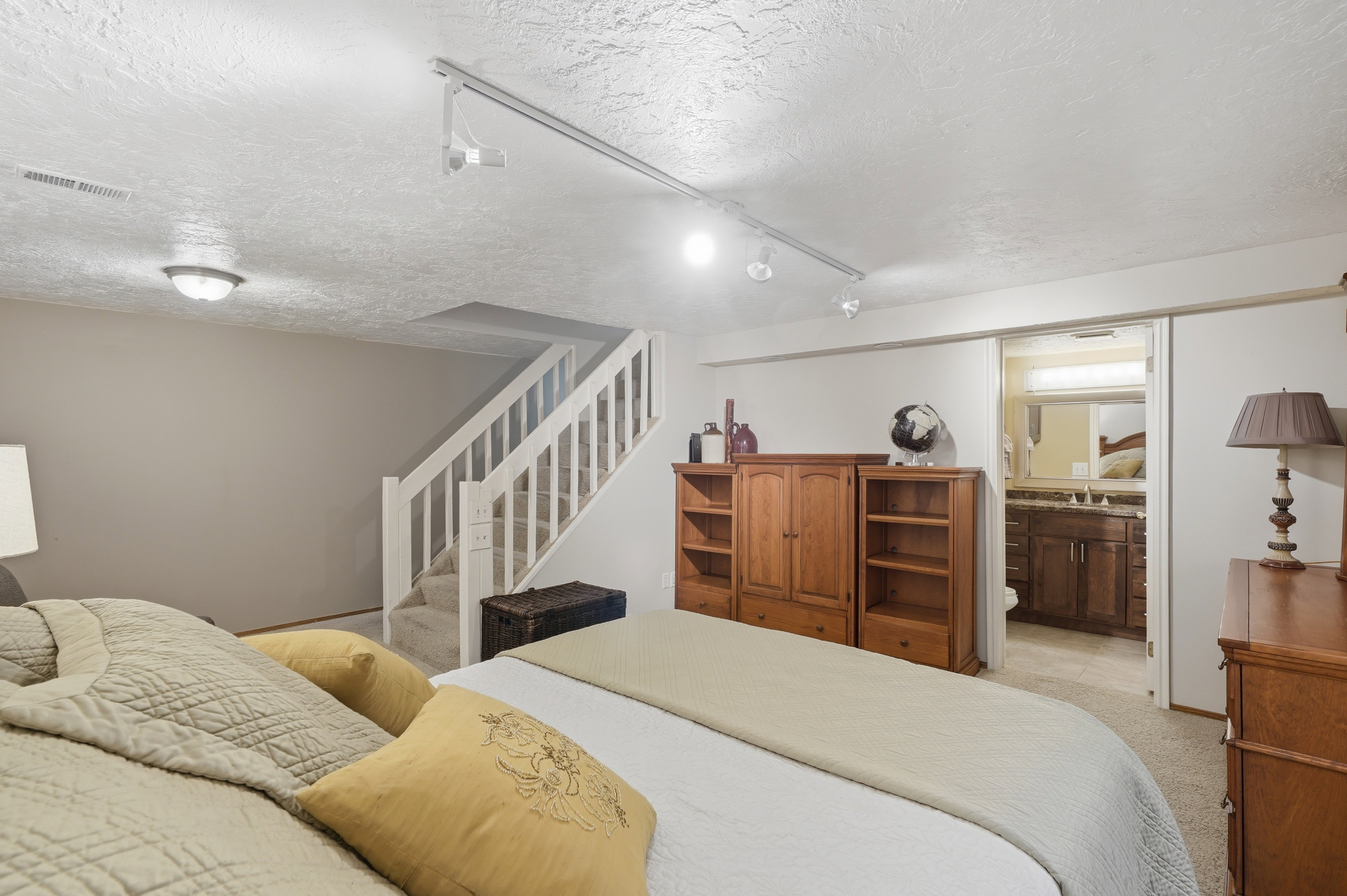 Another view of Basement bedroom w/attached Bath
