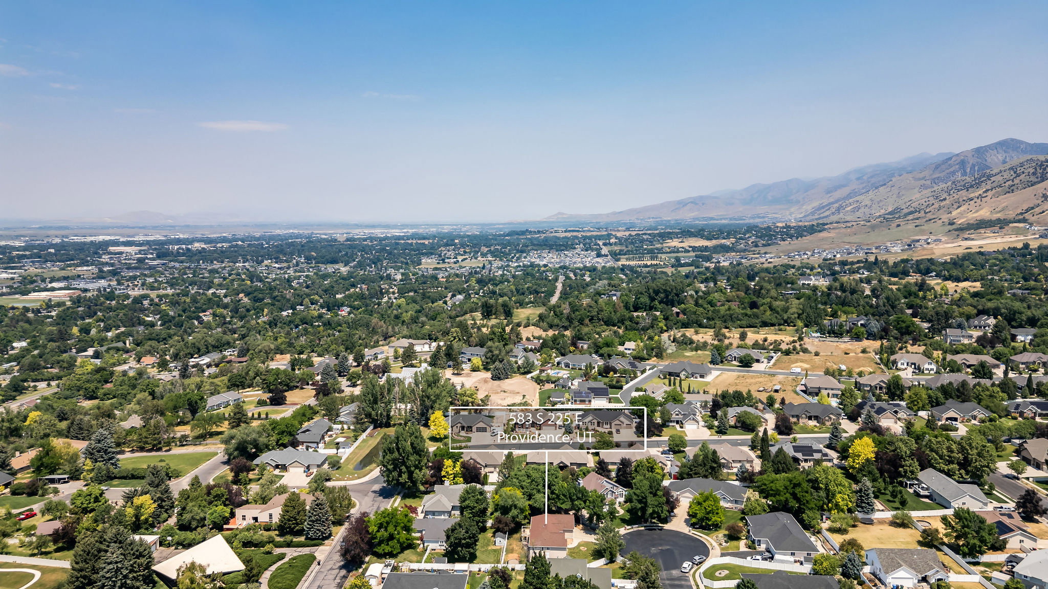 Expansive residential area with a prominent mountain backdrop