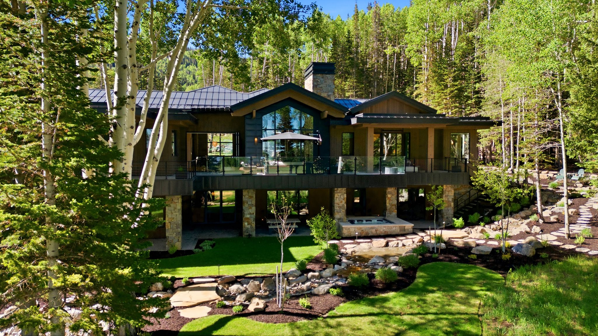 Multi-level residence featuring extensive outdoor living space