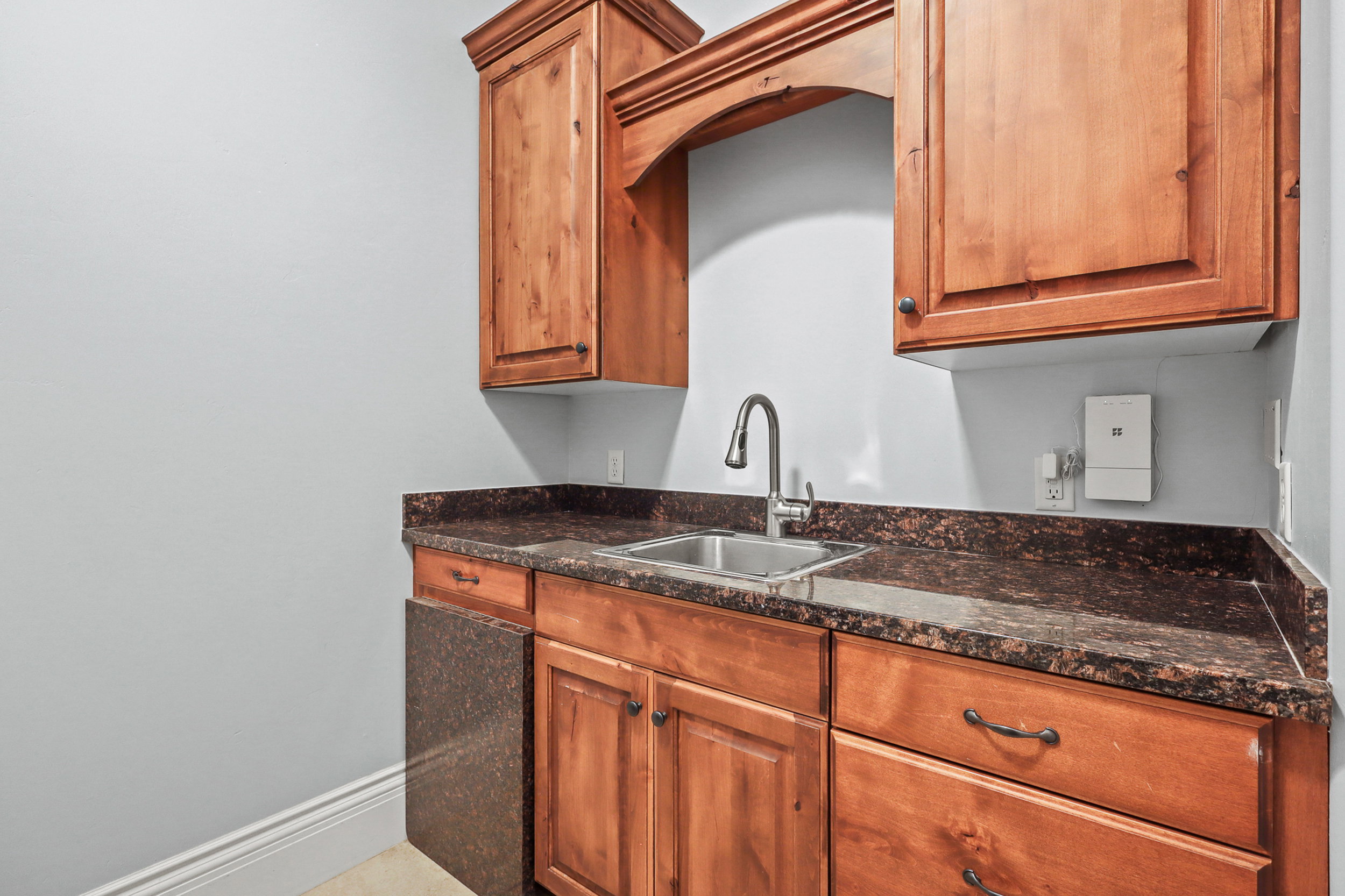 Sink and counter in the laundry room