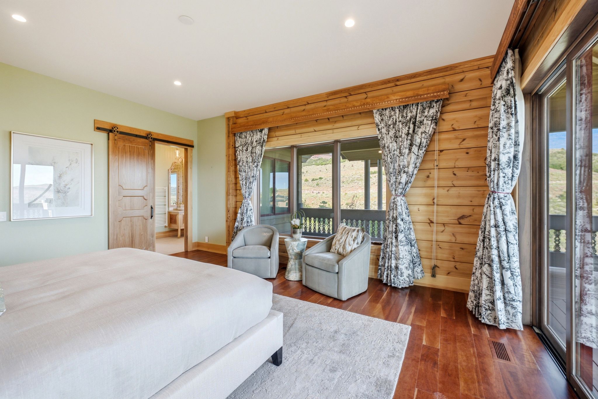 Hardwood flooring with a natural finish