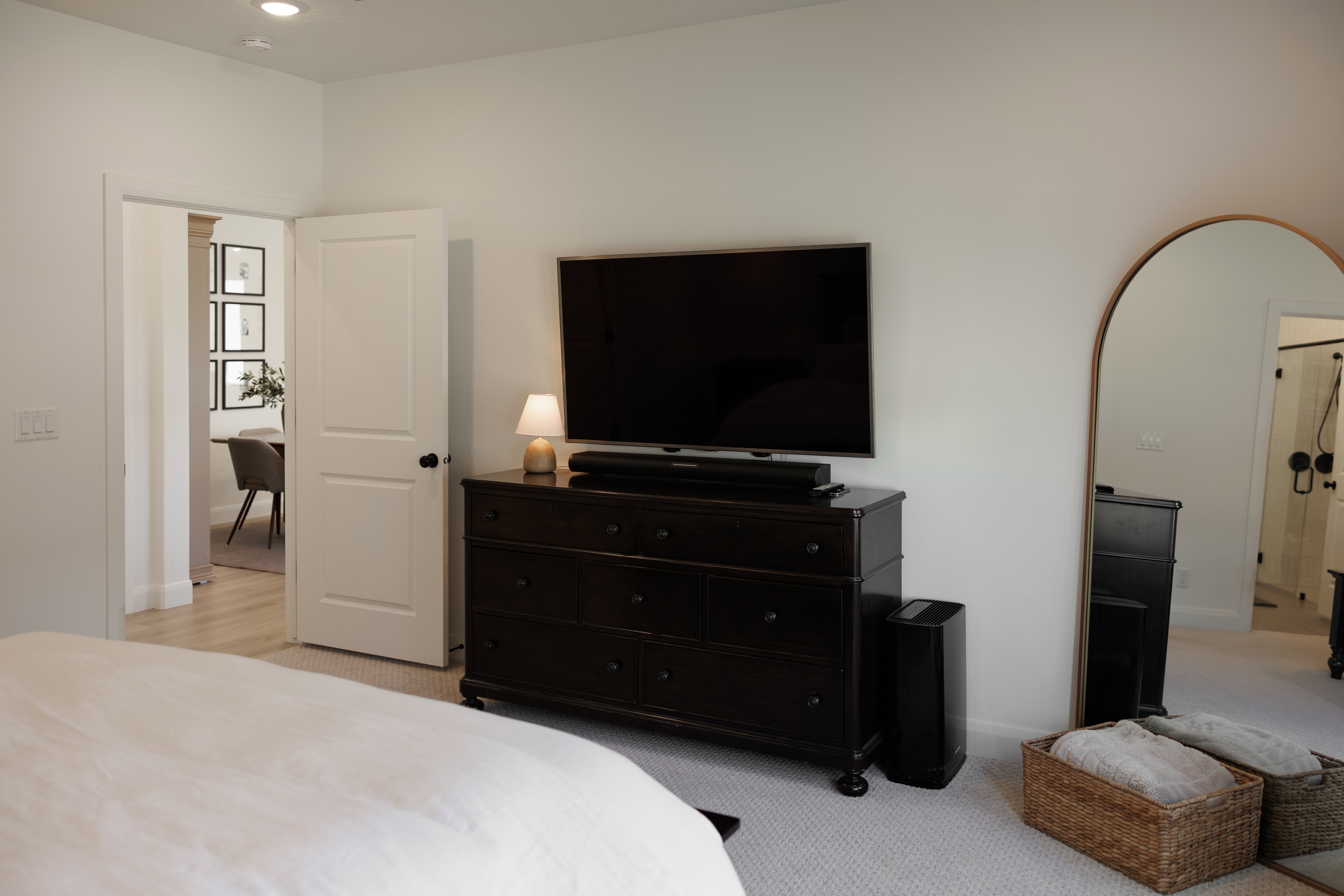 Neutral wall paint throughout