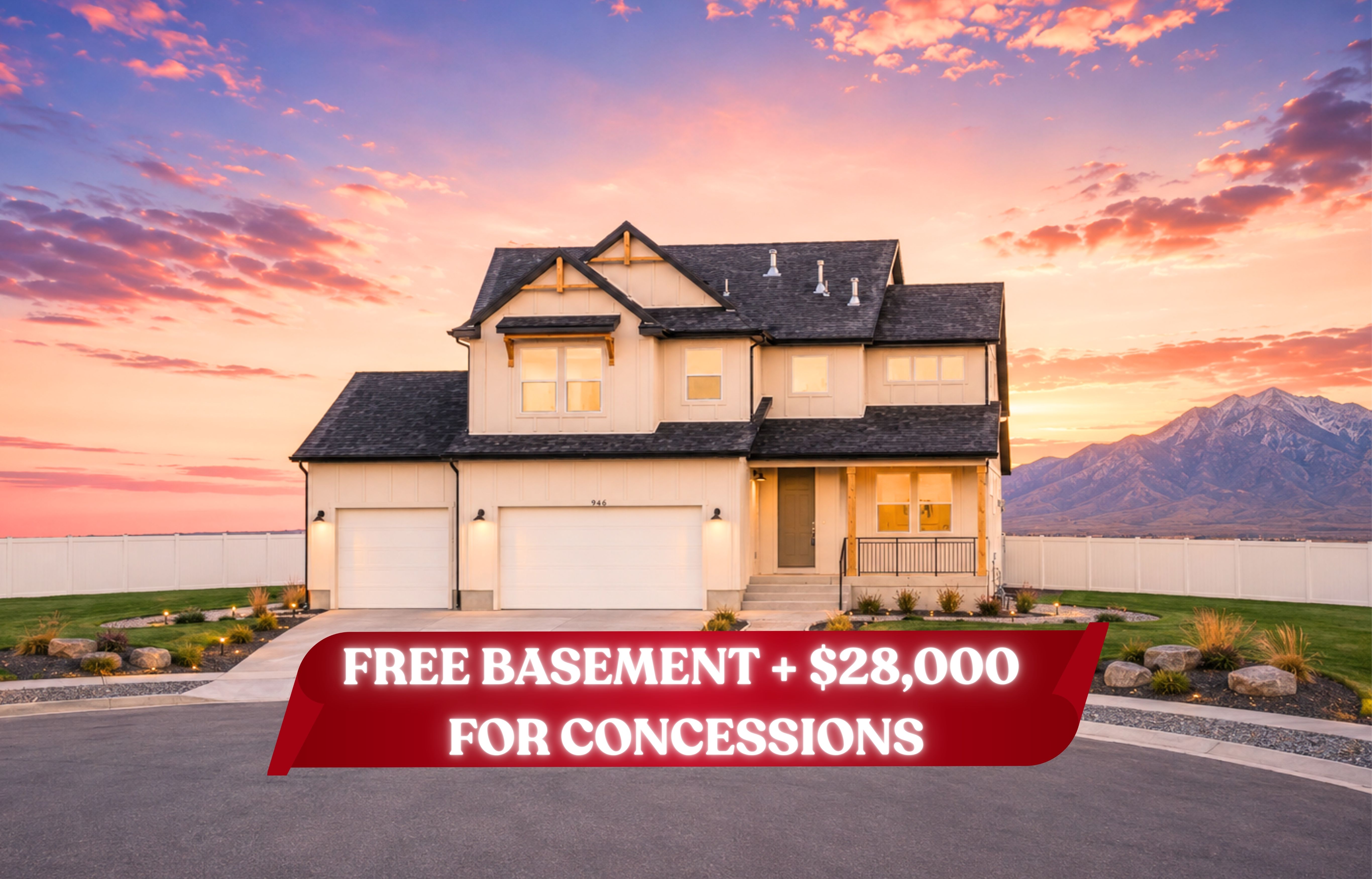 Real Estate Marketing Graphic. Illustrating promotional offers related to the property