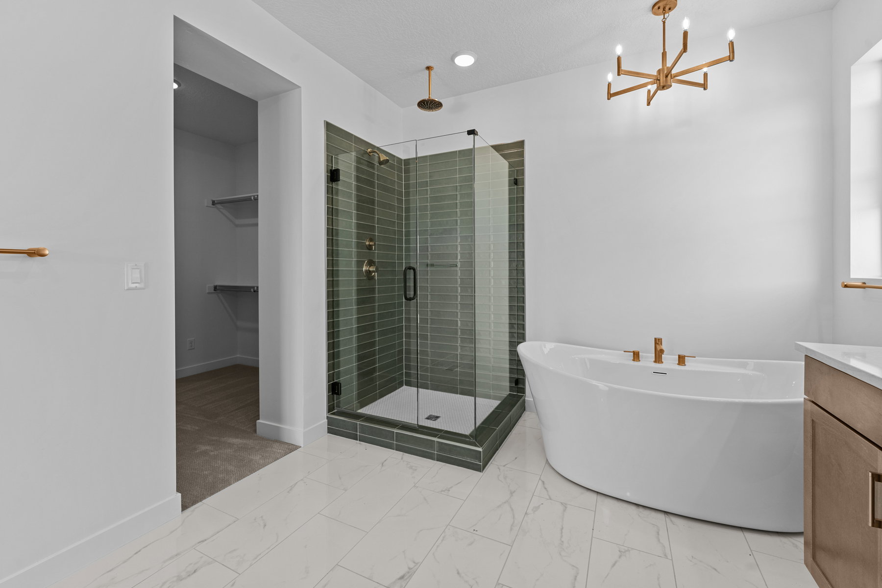 Owners Bathroom. Picture of another home with the same floorplan. Design selections may differ.