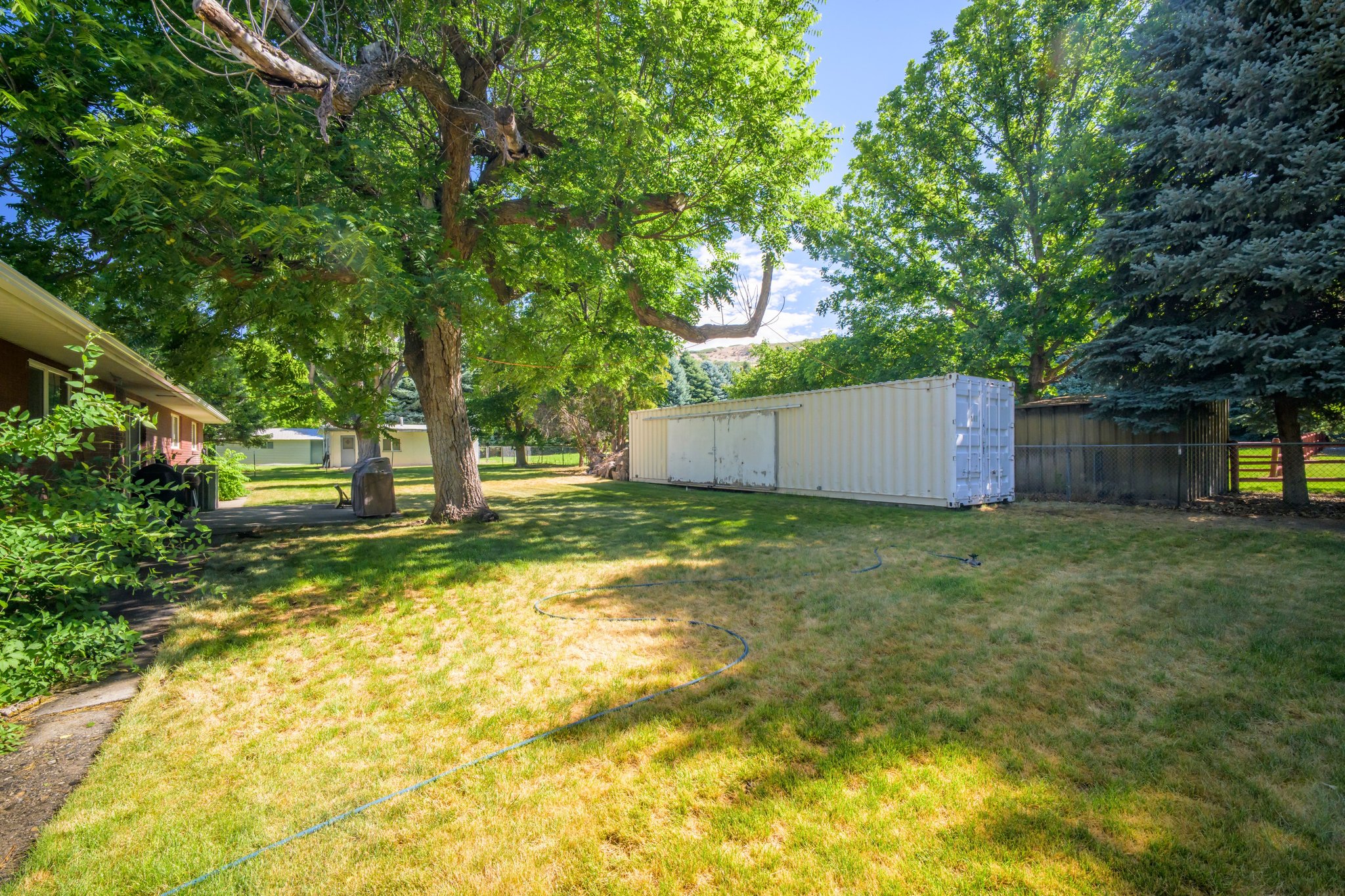 Storage shed/container is included