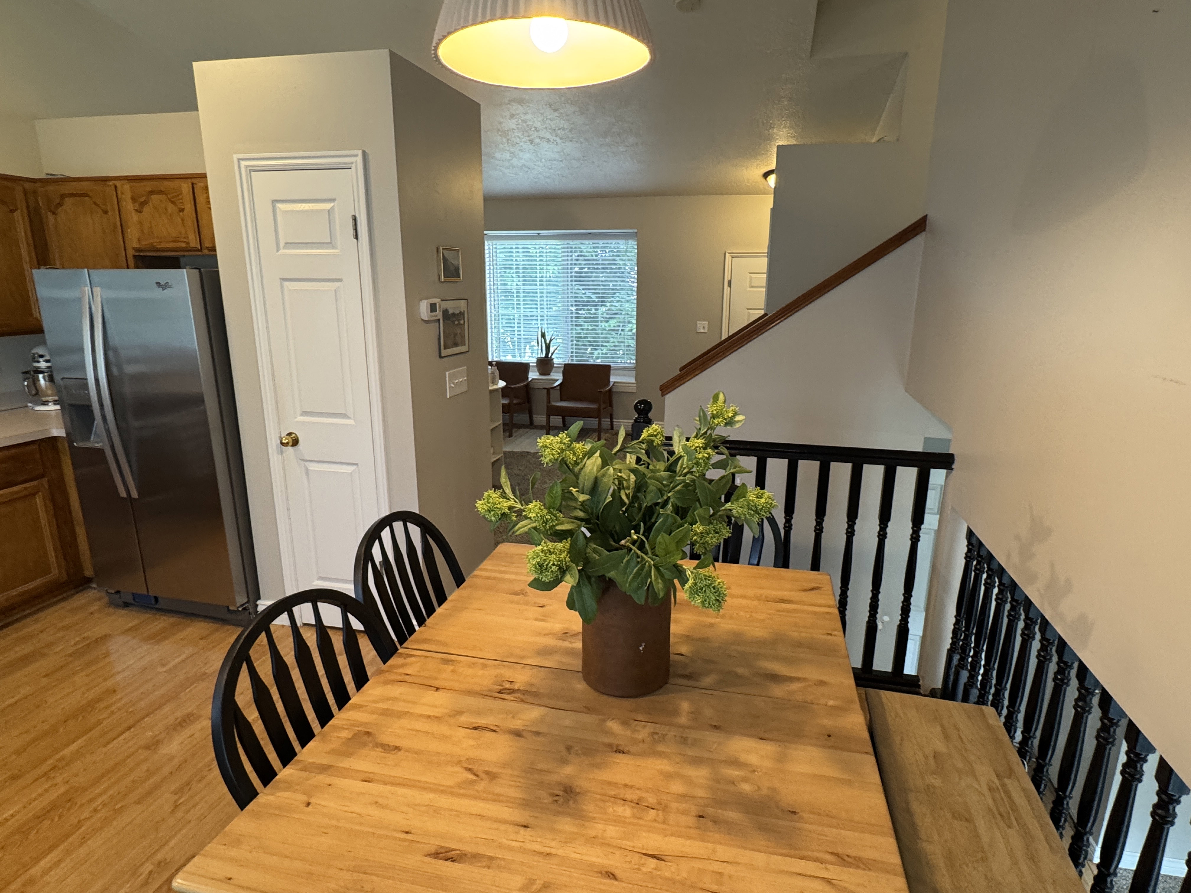 Wood-finish flooring throughout
