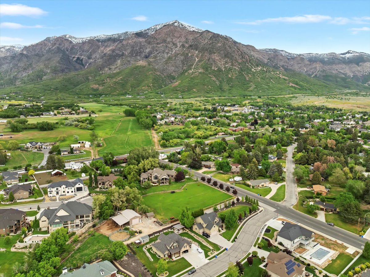 Expansive residential area featuring a distinct mountain backdrop