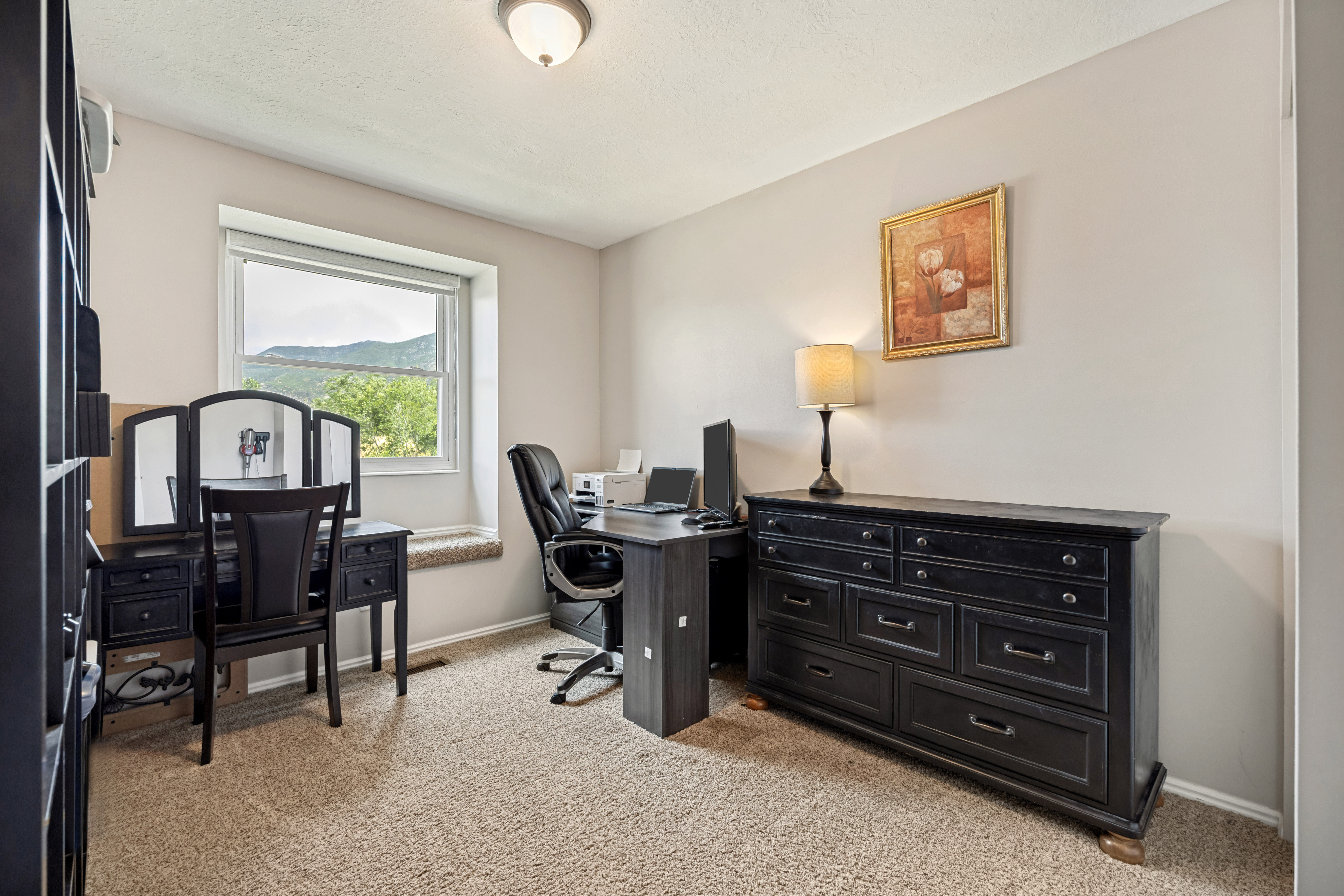 Neutral wall color with a double-pane window.