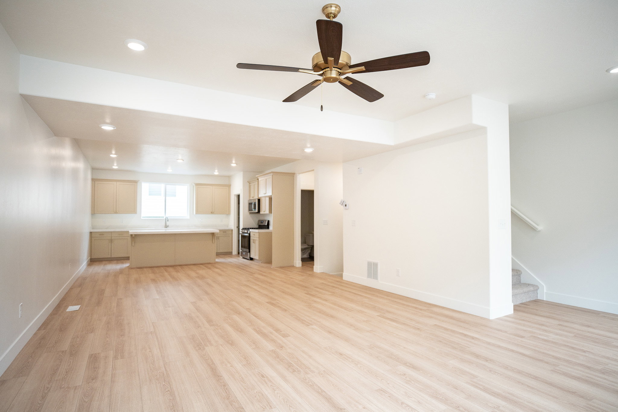 Living room and dining area