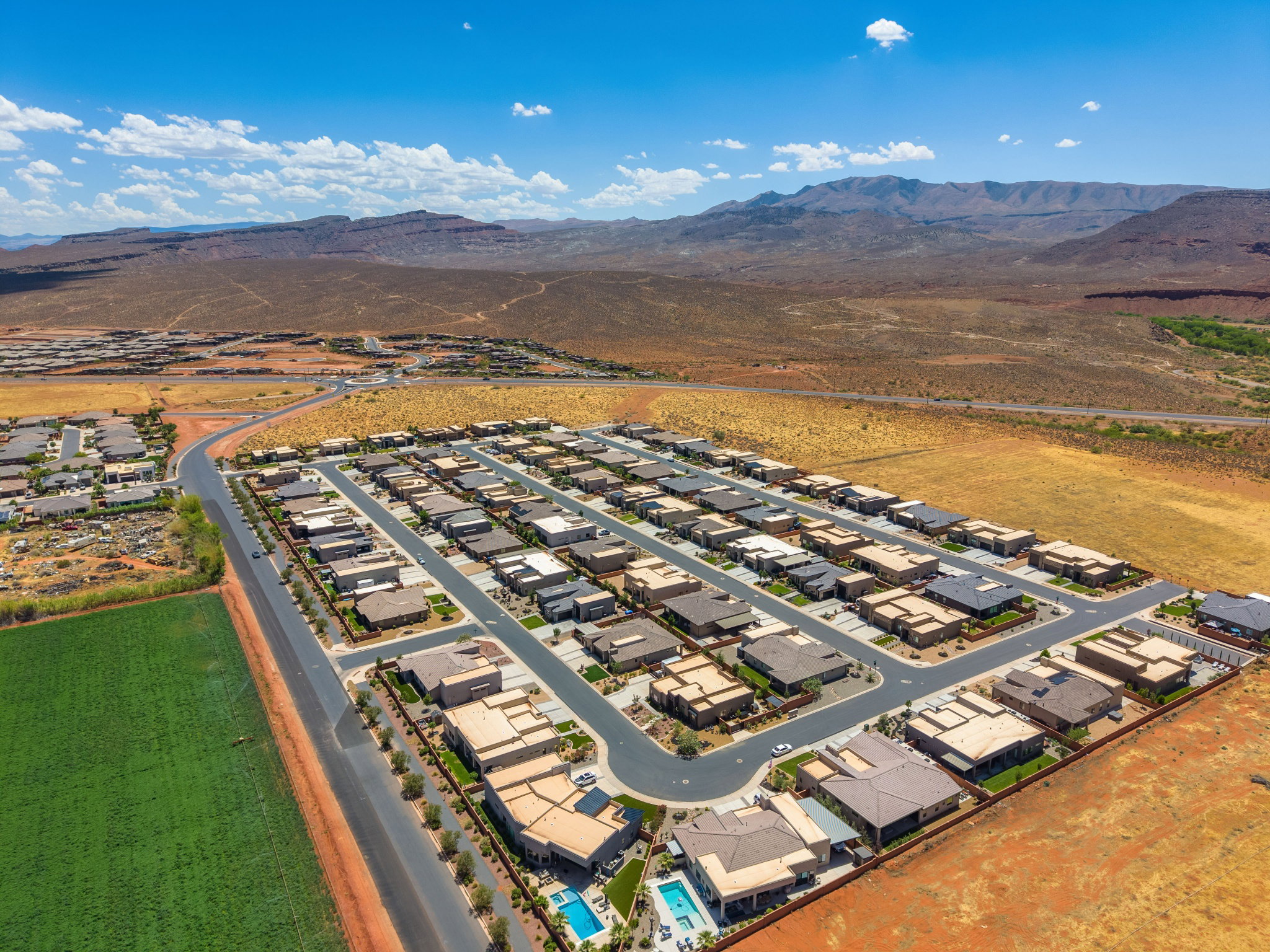 Expansive residential development with a grid layout of streets