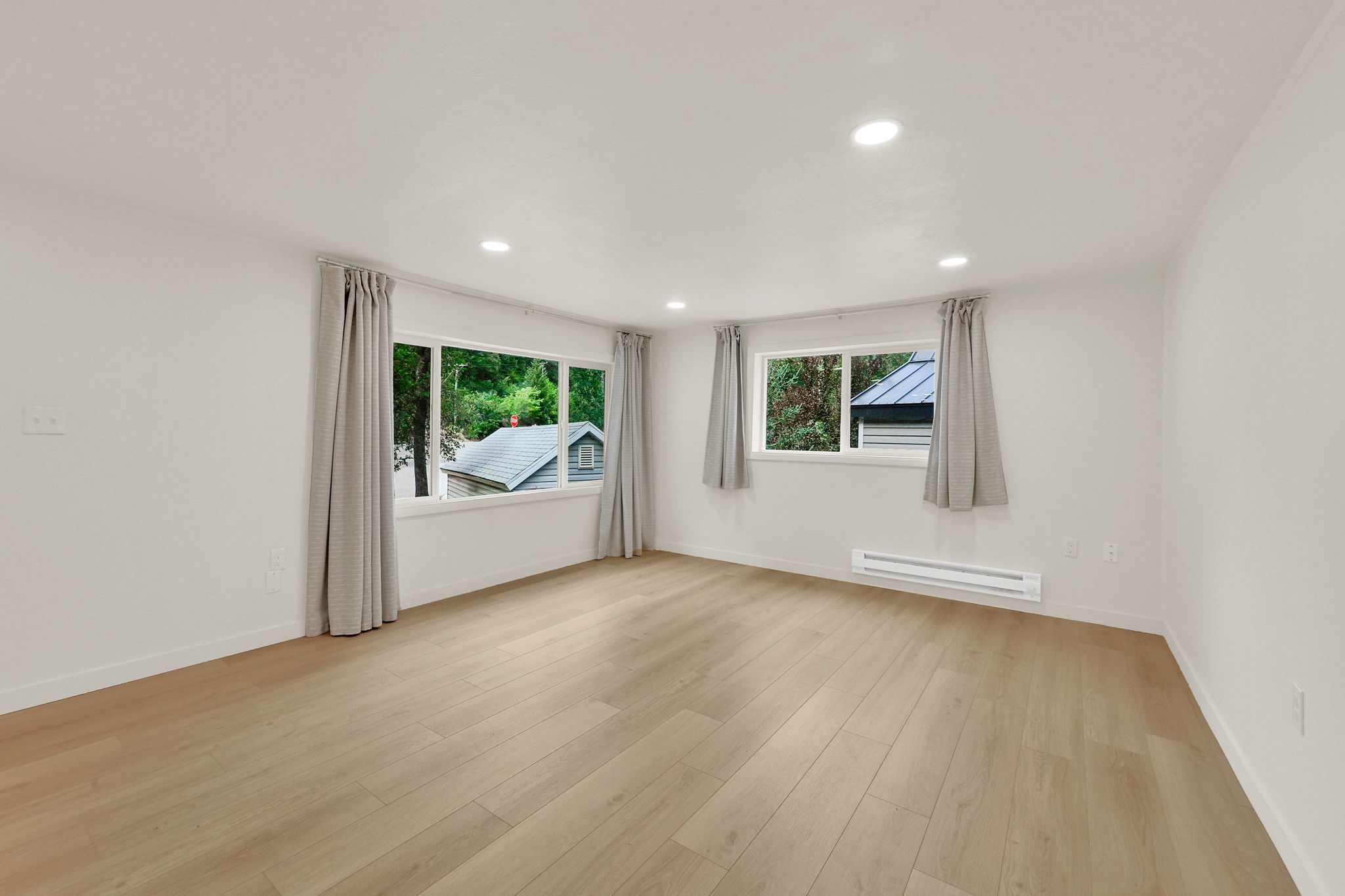 Lots of natural light and amazing views.