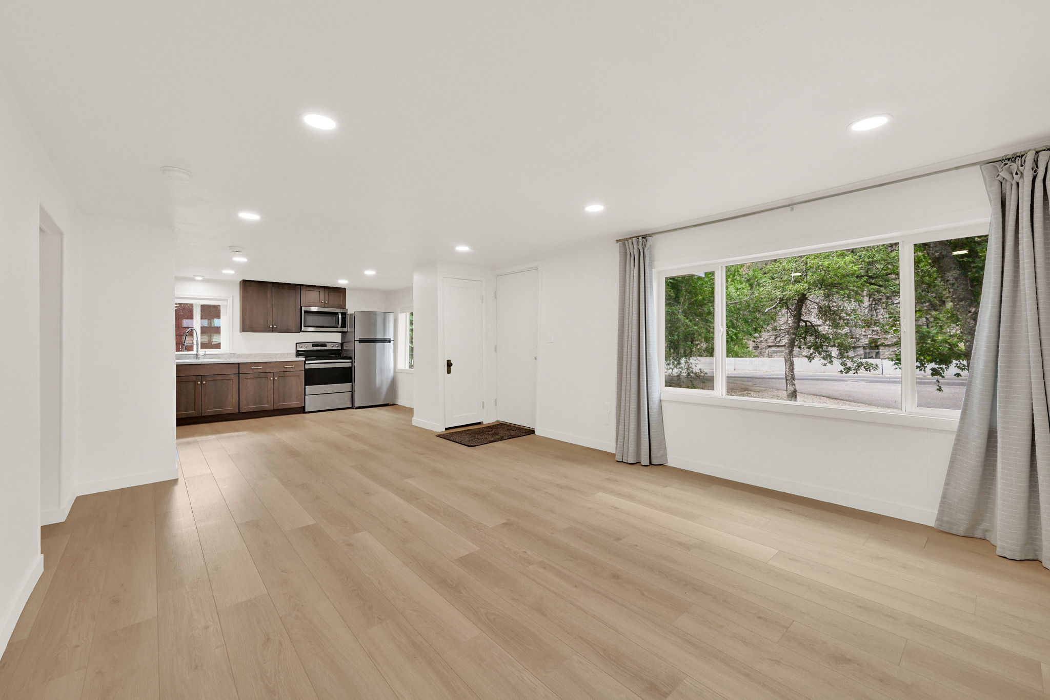 Open floorplan feels spacious and inviting.