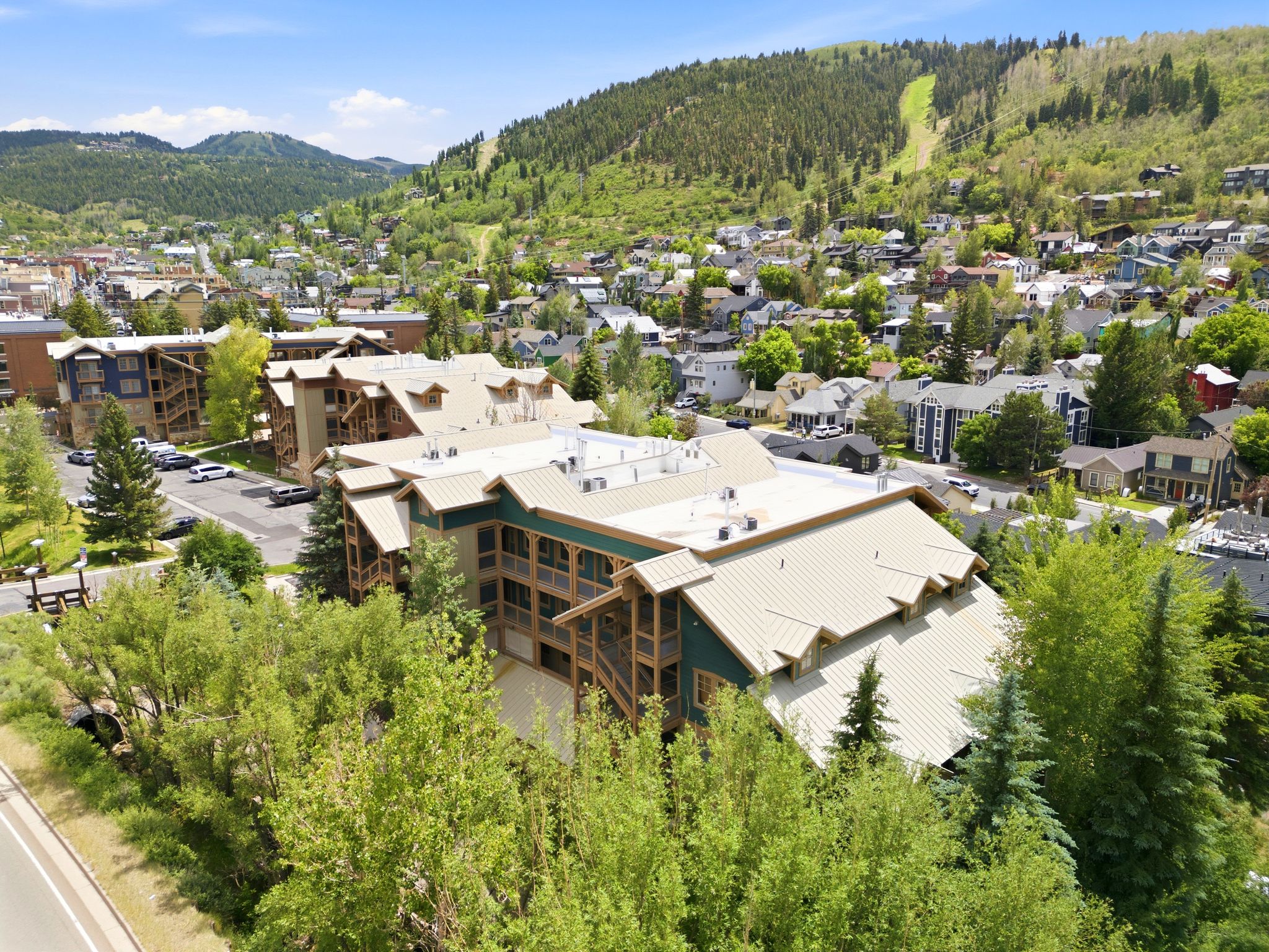 Aerial perspective showcasing Town Pointe and Historic Park City