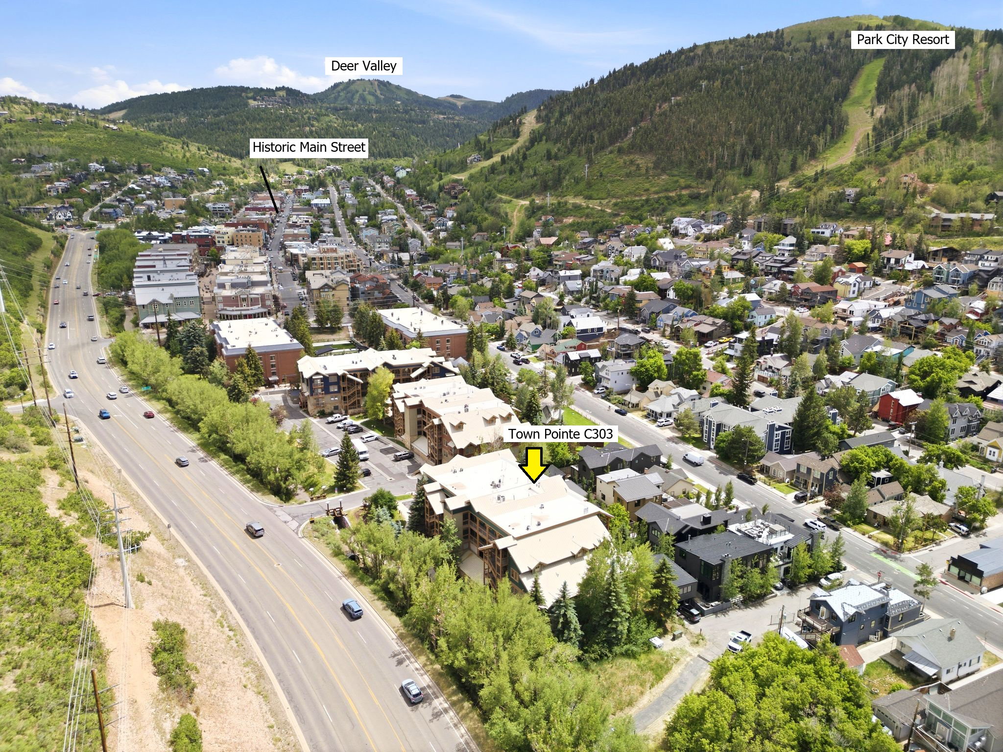 Town Pointe C303 building in Historic Old Town Park City
