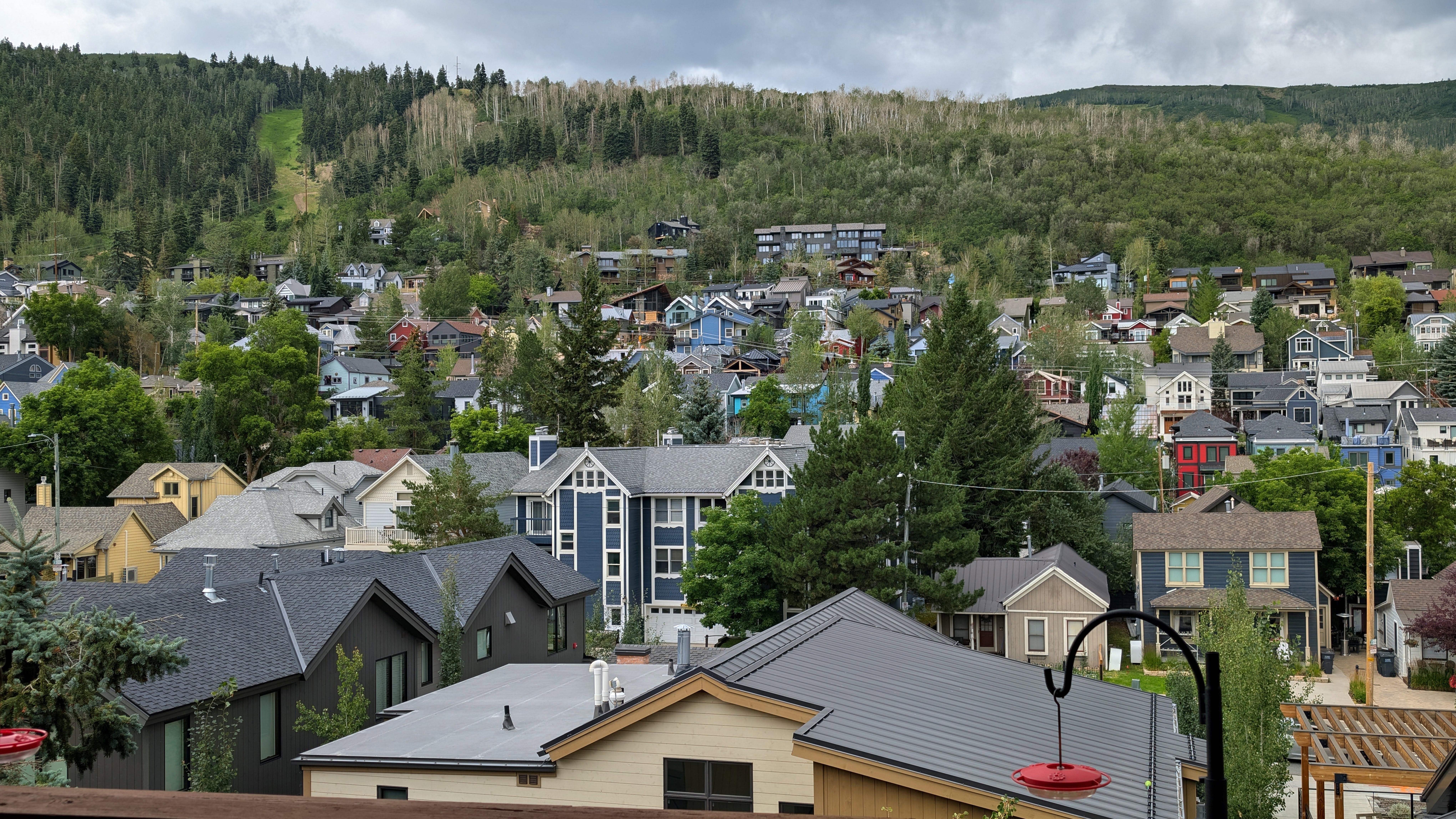 View from Living Room and Deck of historic Old Town Park City and Park City Resort