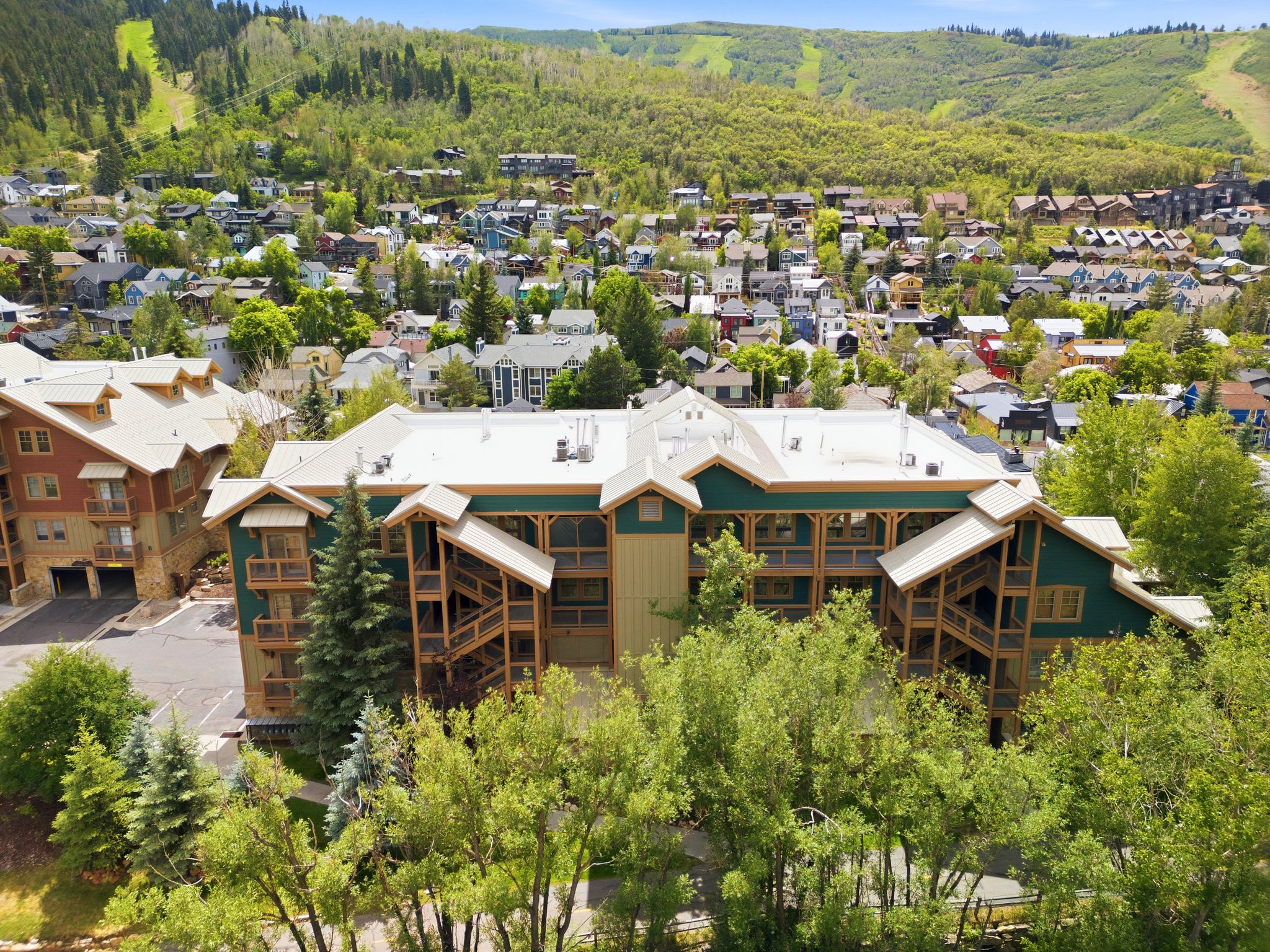 Aerial perspective showcasing Town Pointe and Historic Park City