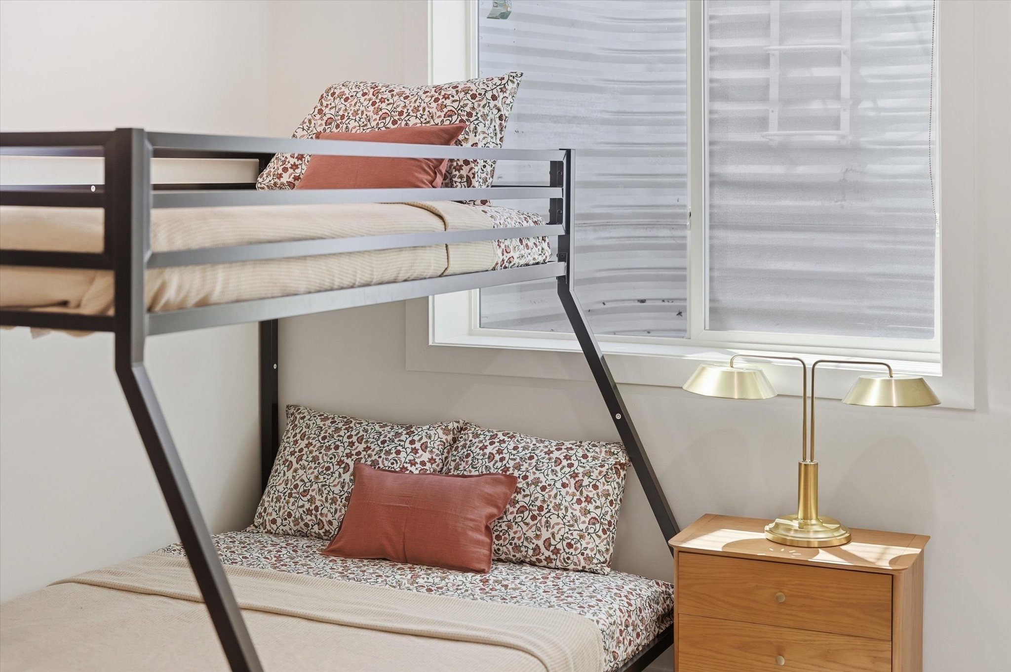 White walls provide a neutral backdrop