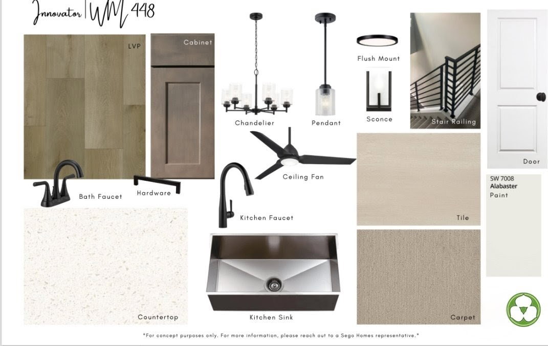 Design Board. Presenting material and fixture selections for the property
