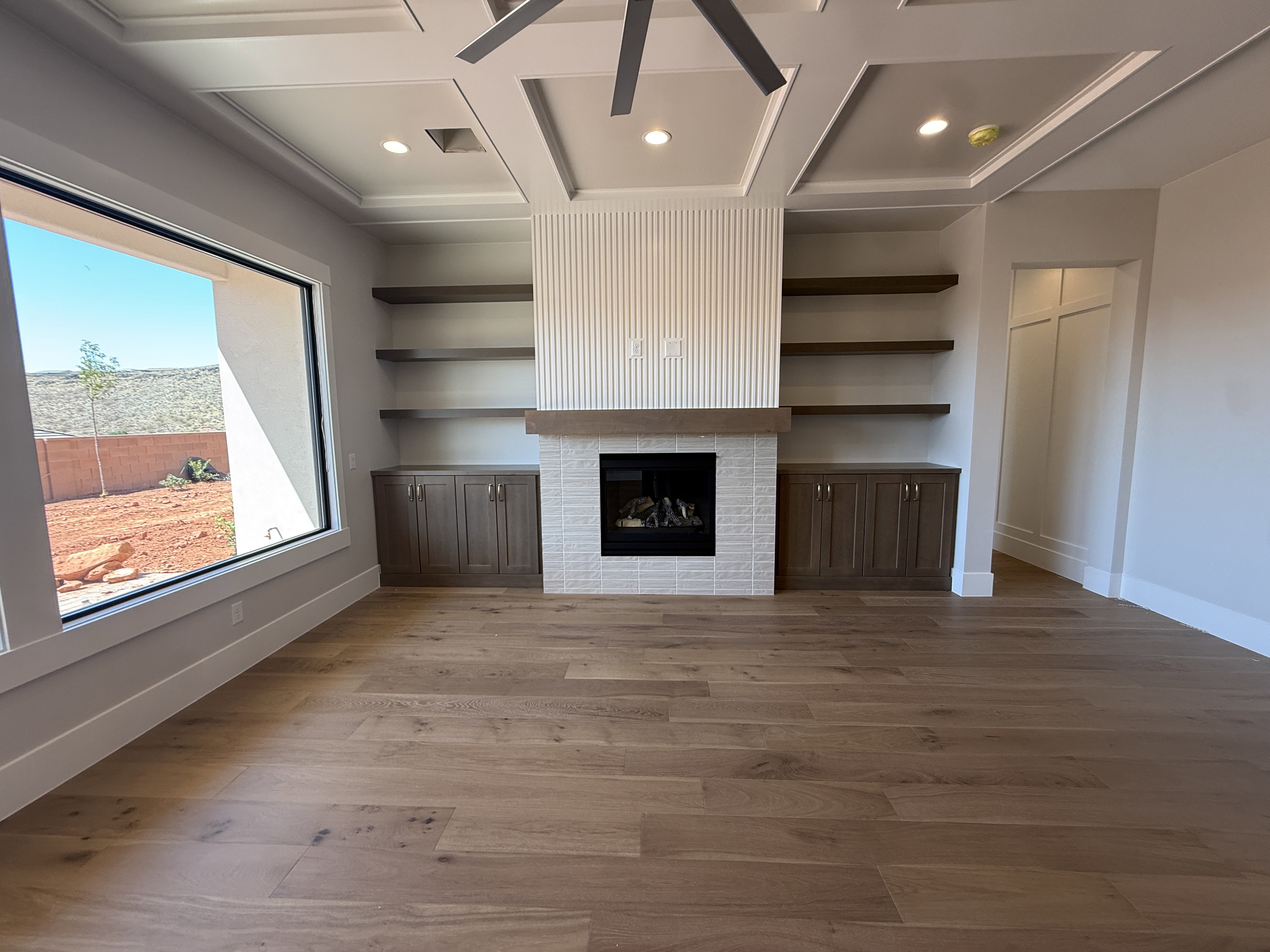 Wood-finish flooring throughout