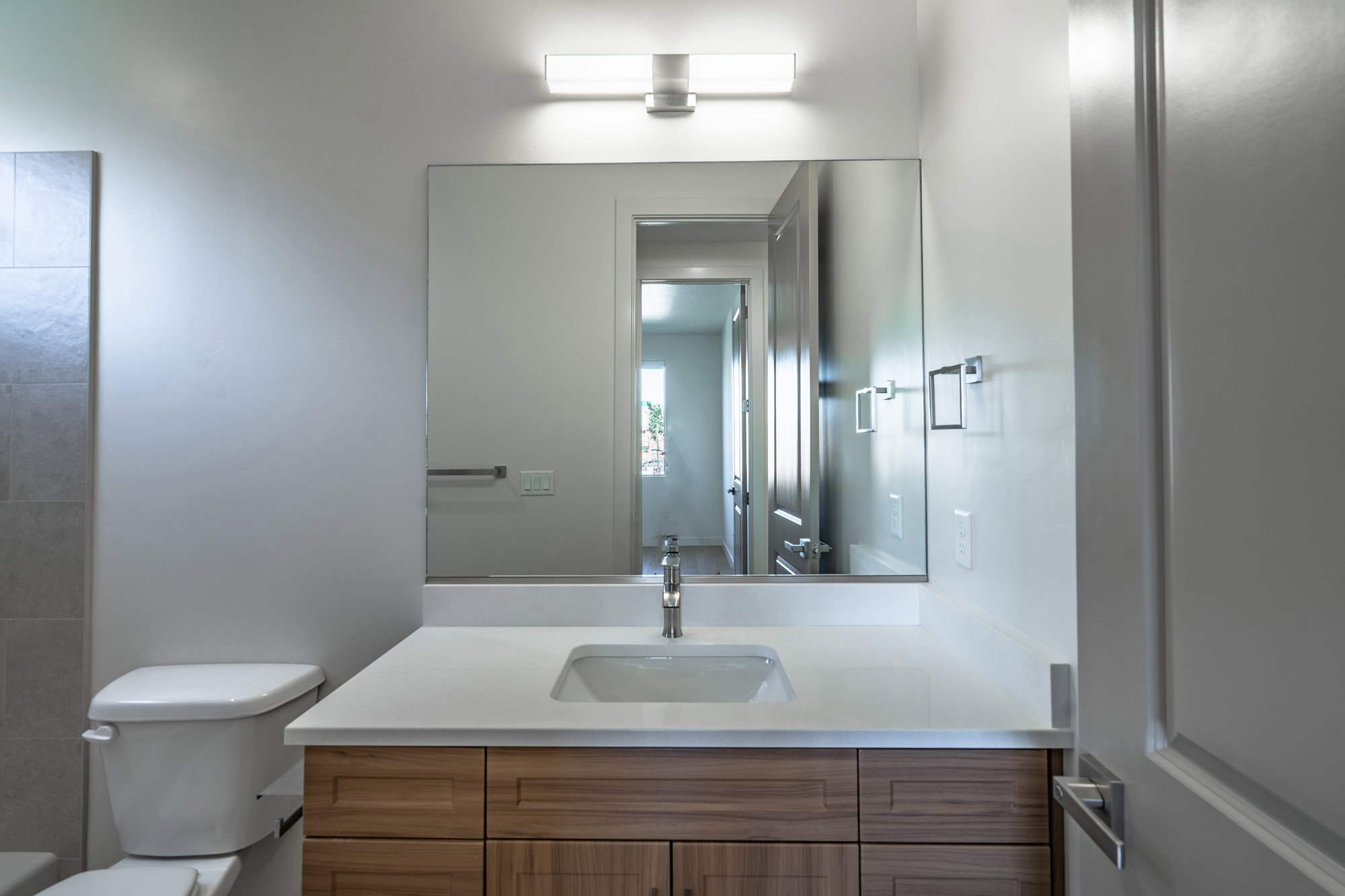 Bathroom with toilet and vanity