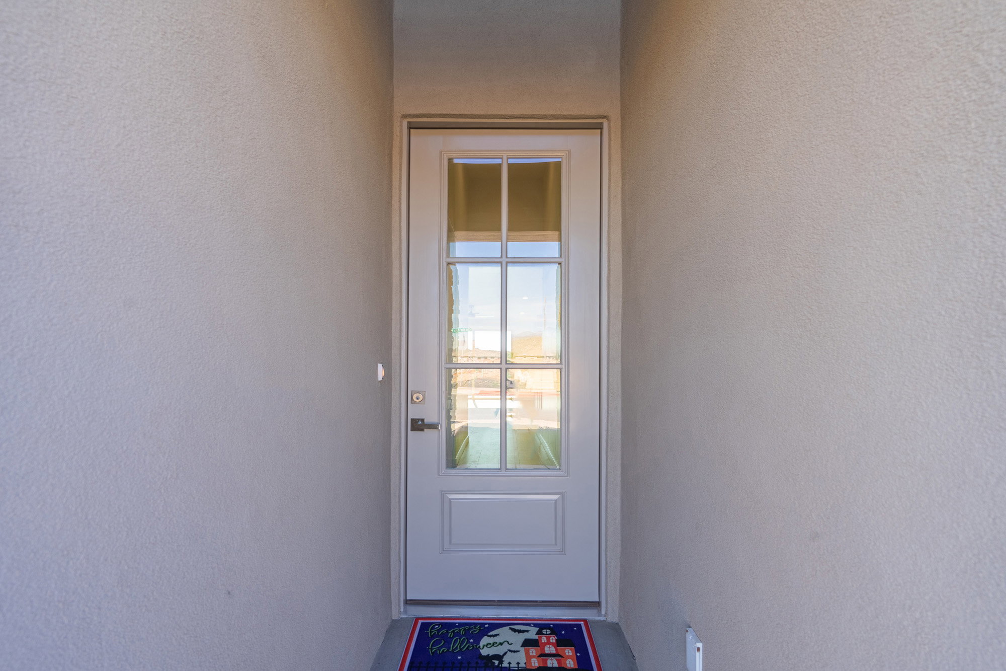 Doorway with a textured wall
