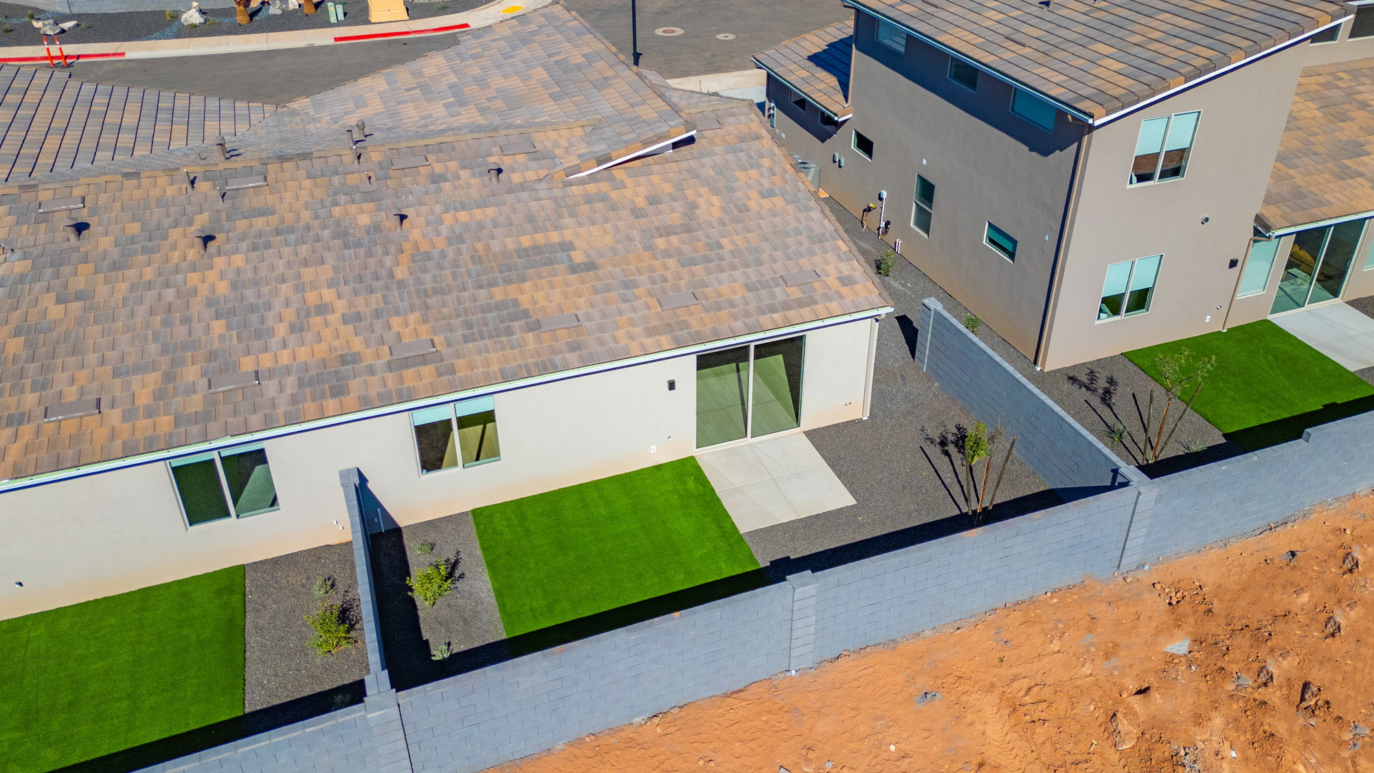 View from above of property