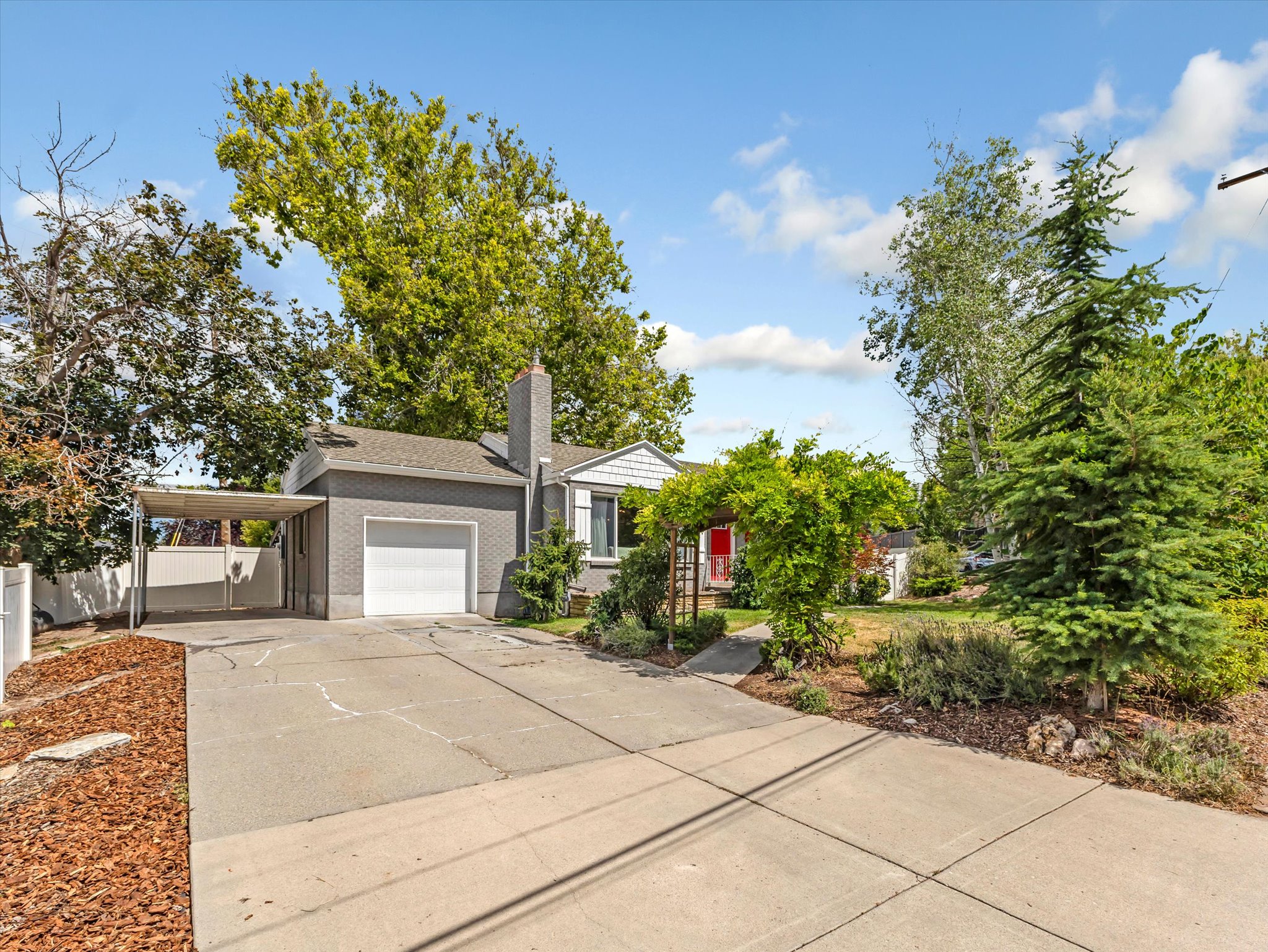 Lots of parking with the garage and carport