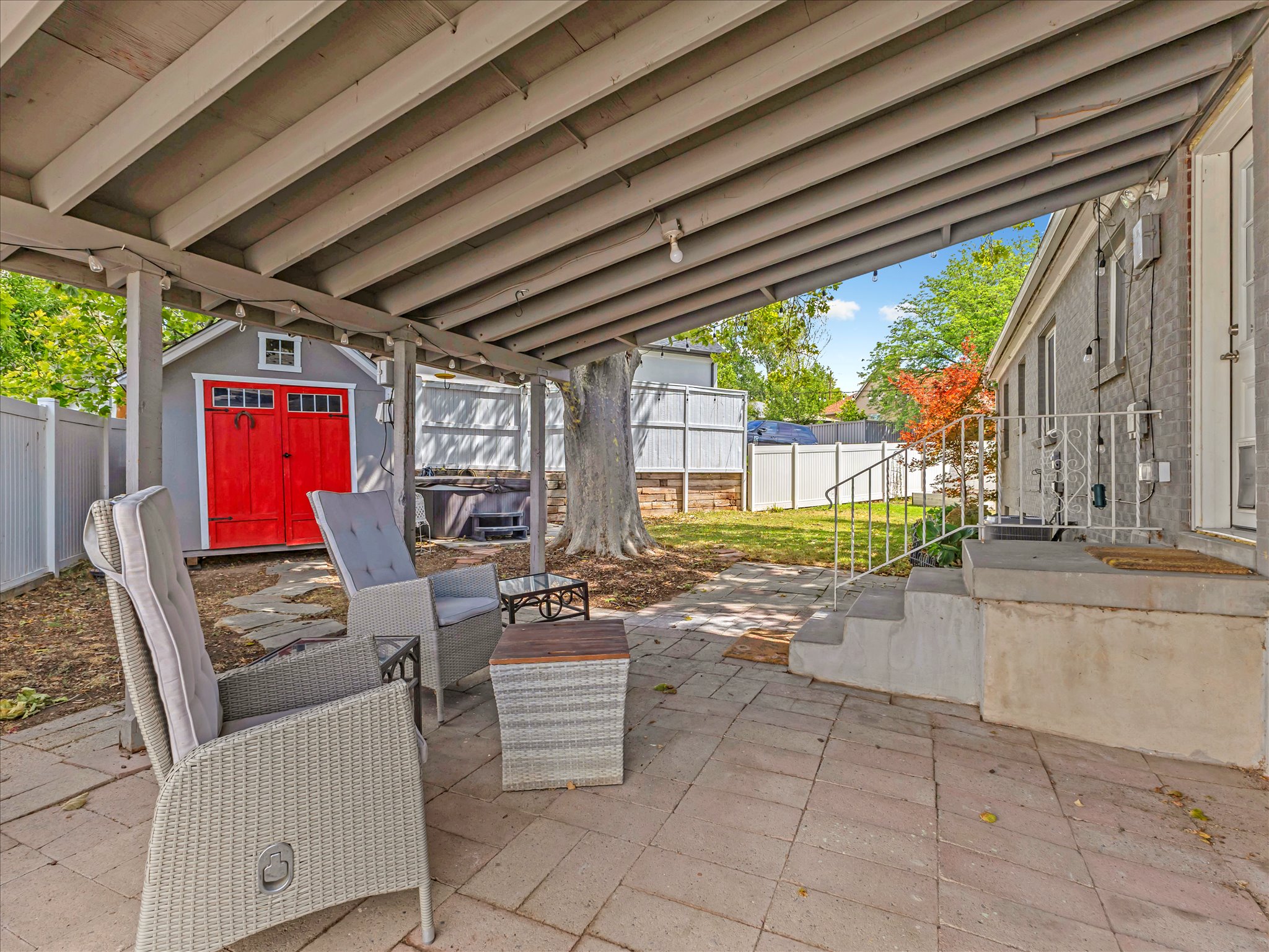 Covered Patio and Shed