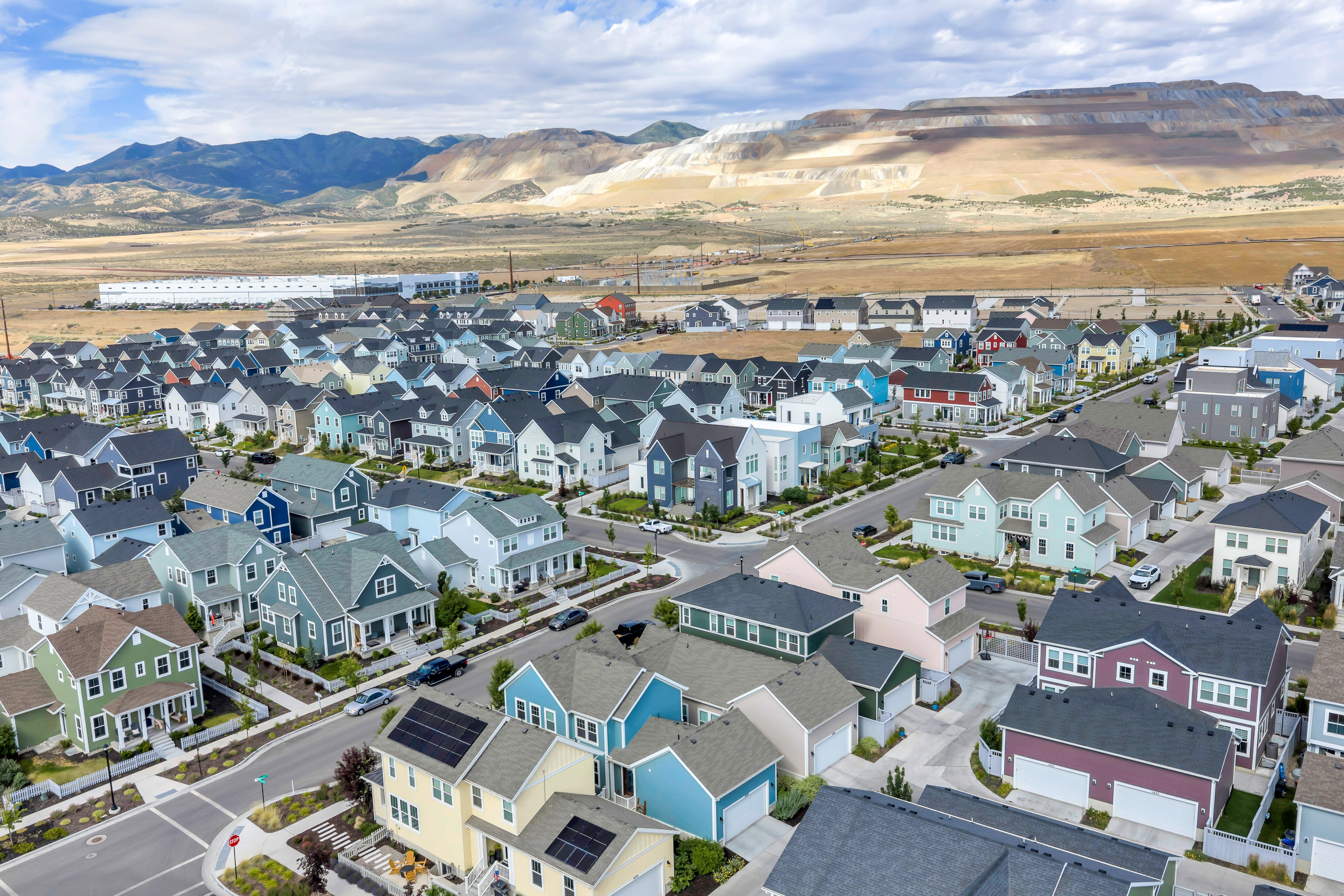 Expansive residential development featuring a variety of home styles