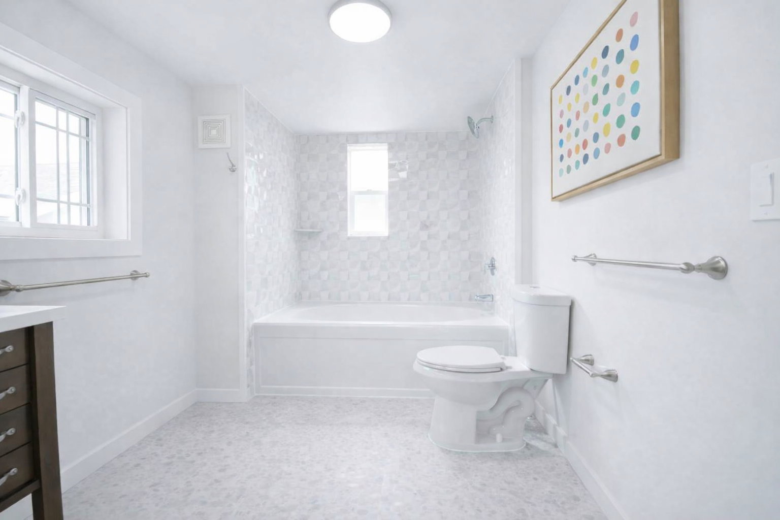 Full bathroom with elegant garden tub for primary bedroom 2.